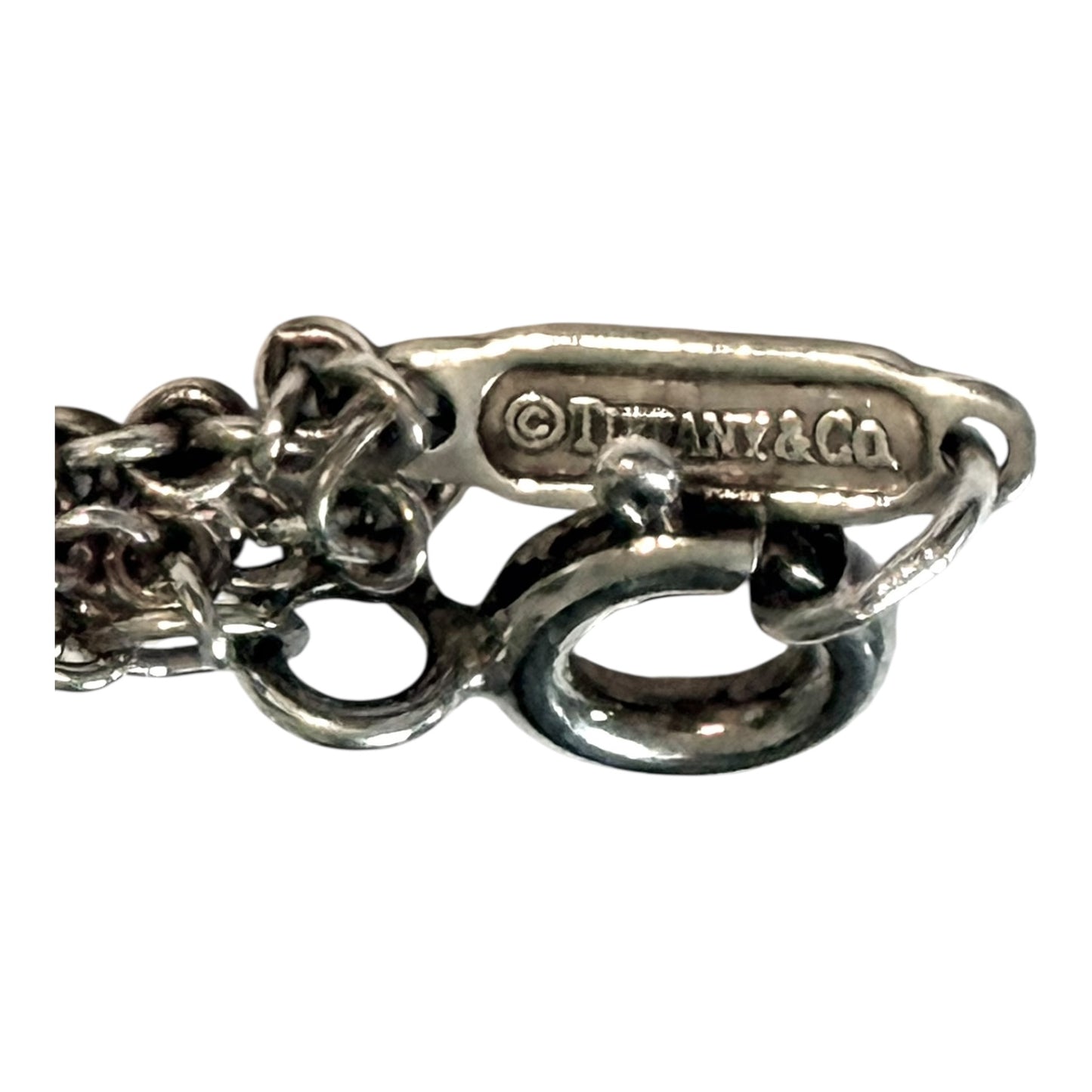 Tiffany & Co. Infinity Double Chain Necklace Pendant & Chain 925 Silver