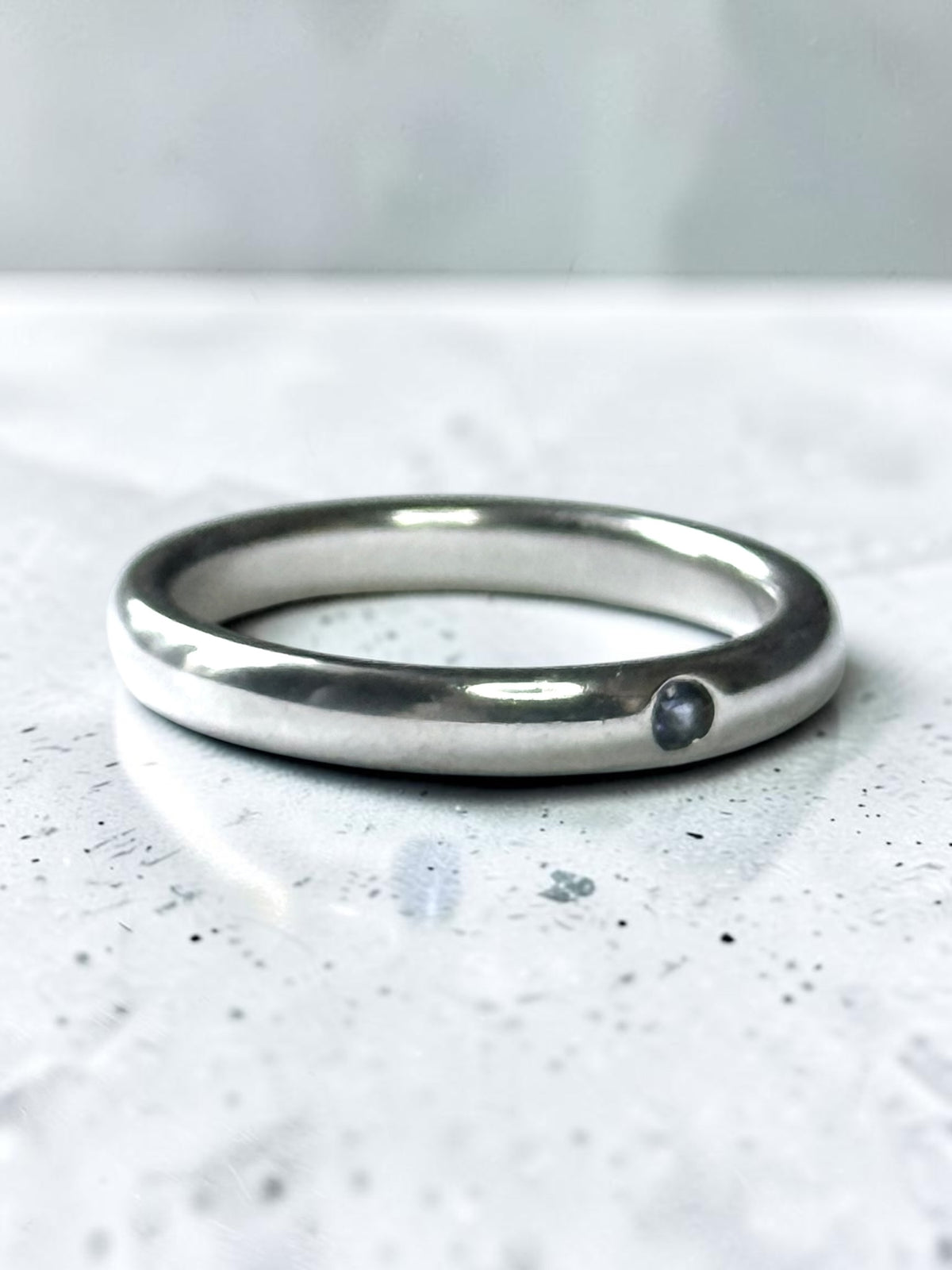 Tiffany & Co Elsa Peretti Sapphire 925 Stacking Ring Size K