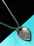 Tiffany & Co Return To Tiffany Heart With 34" Beaded Chain Silver 925