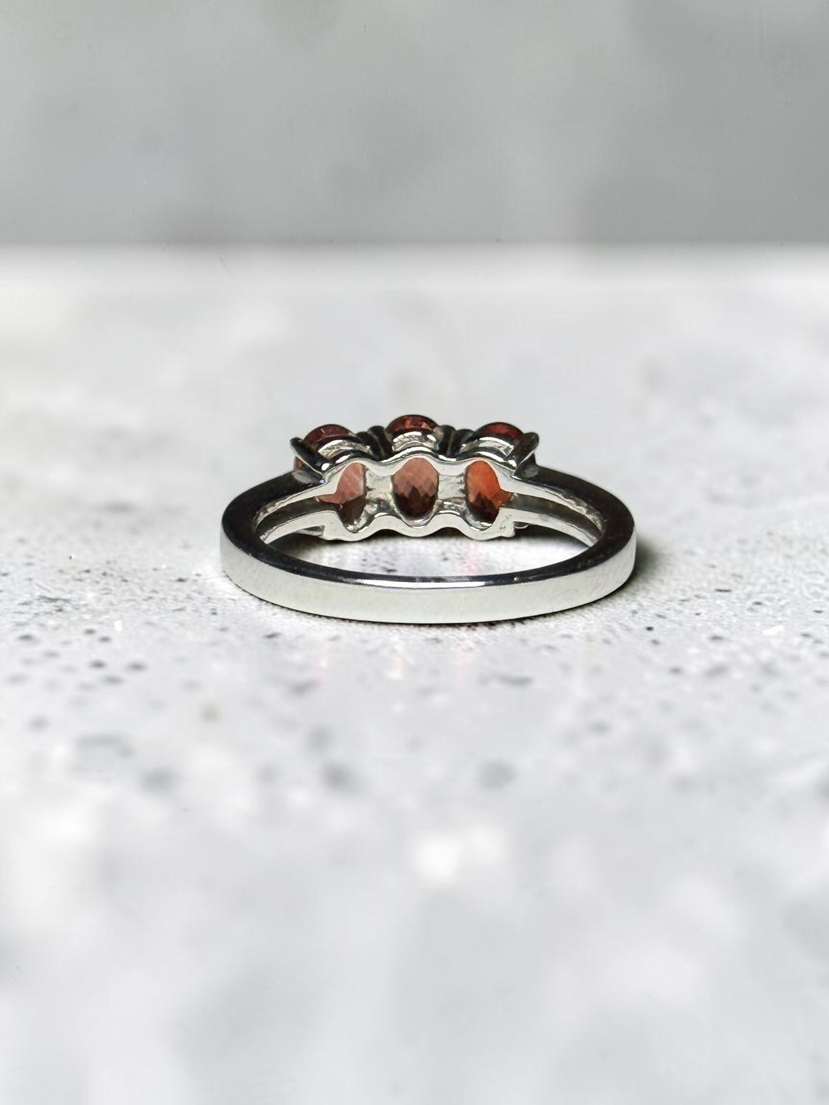 Mongolian 1.17ct Andesine Trilogy 925 Ring Size N 1/2