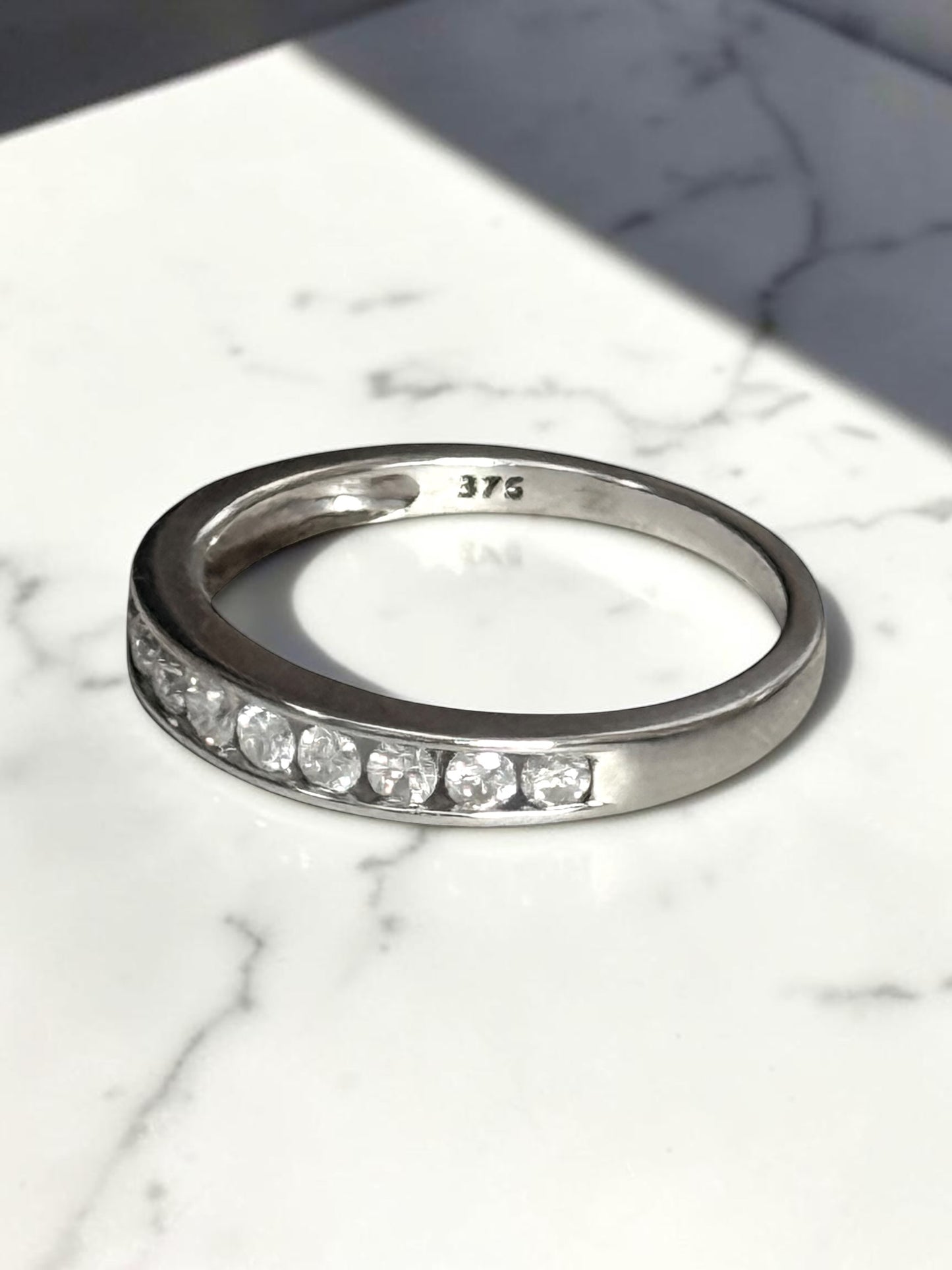 Super Condition 1/2 Carat Diamond White Gold 9K Channel Set Ring