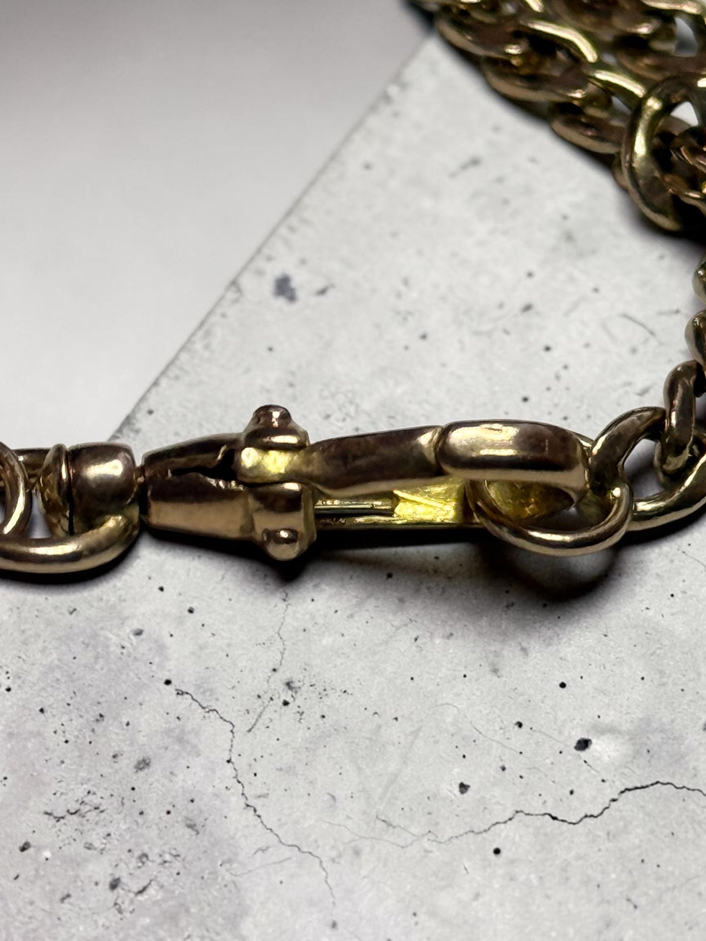 Vintage 9k Albert Chain With T Bar & Dog Clip Hallmarked