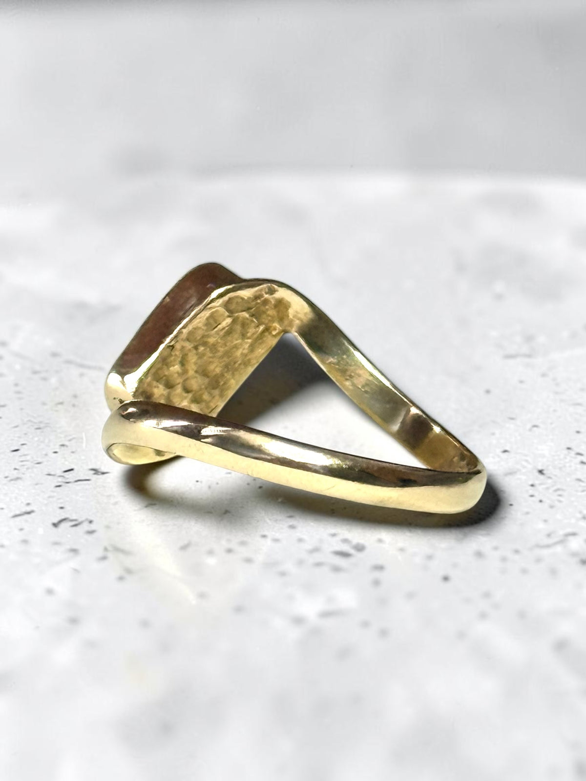 Rare 9ct Gold Blue John Ring 2.1g Size N 1/2 - 2000 Millennium Sheffield