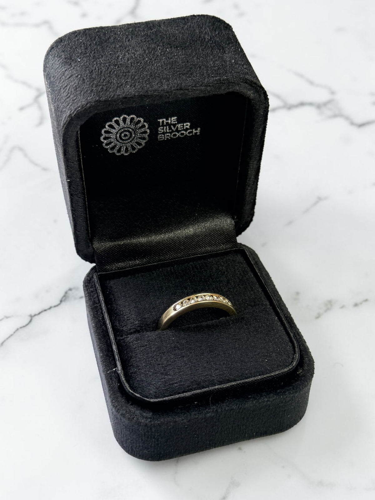 0.25ct Diamond Channel Set 9k Gold Ring Size Q 1/2