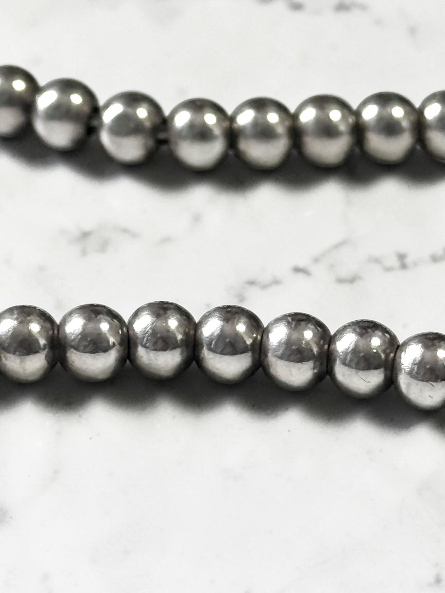 Tiffany & Co Silver Small Bead Blue Return To Tiffany Bracelet 7"