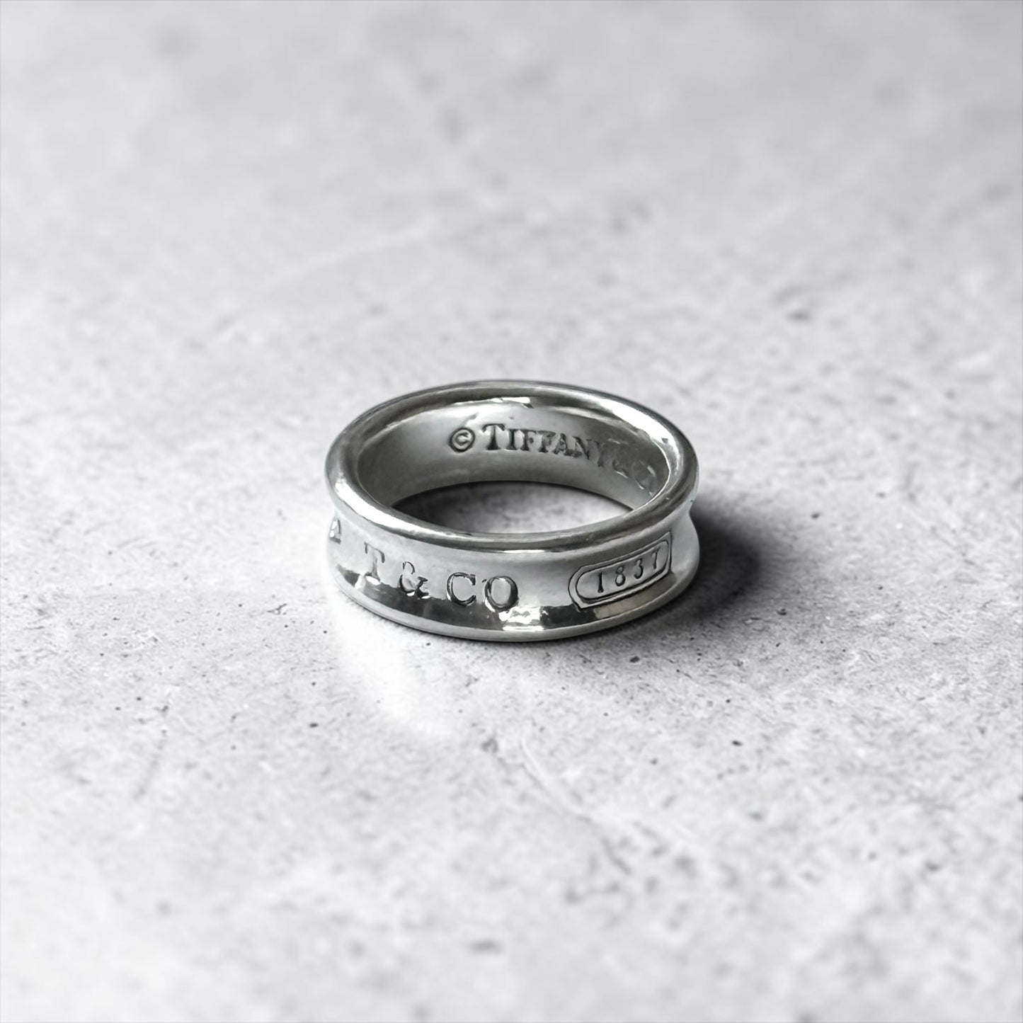 Tiffany & Co Concave Band 1837 Silver 925 Ring Size P