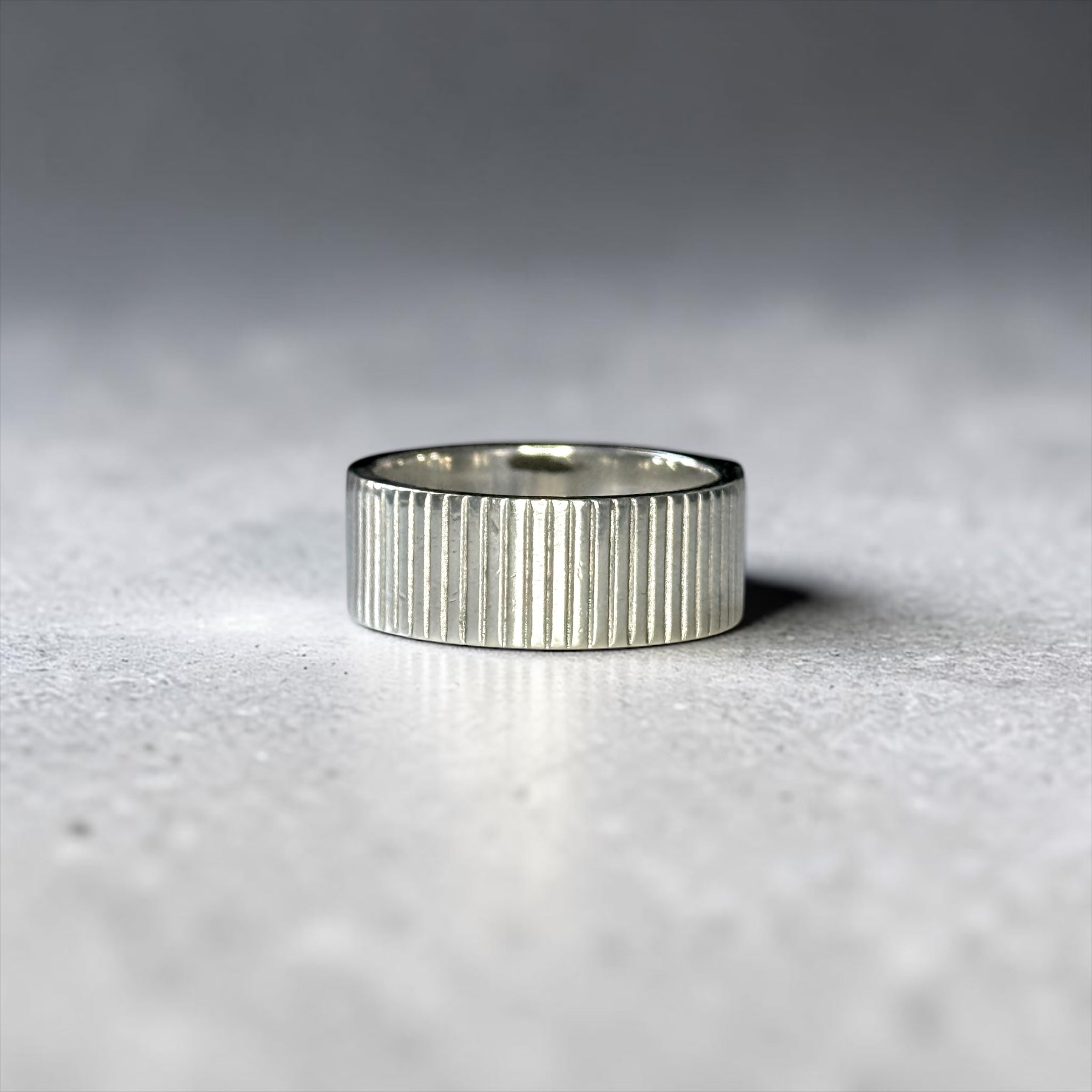 Rare Vintage Unisex Tiffany & Co Coin Edge Silver Ring Size P 1/2