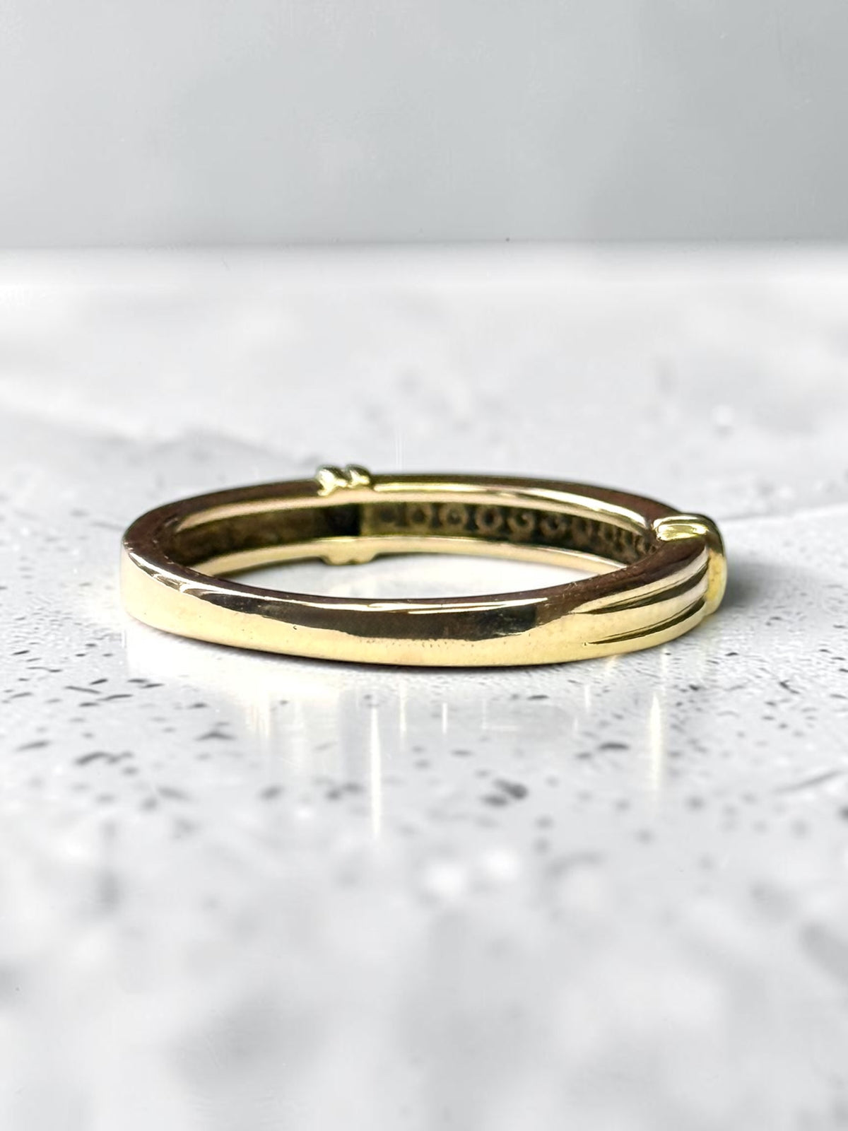 Beautiful Stacking Diamond Yellow Gold 9K Channel Set Ring