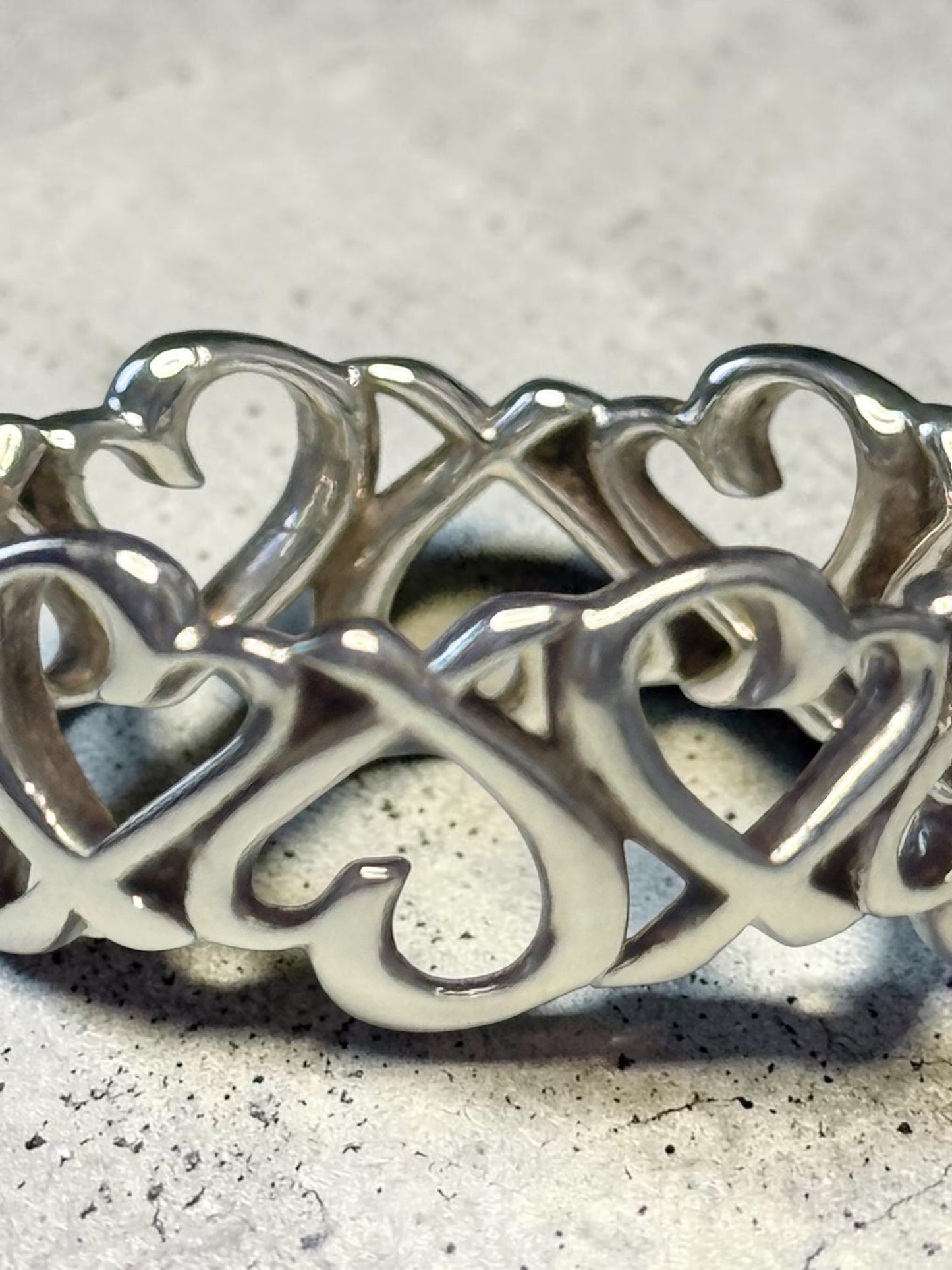 Tiffany & Co Paloma Picasso Retired Loving Hearts Ring Size P 1/2