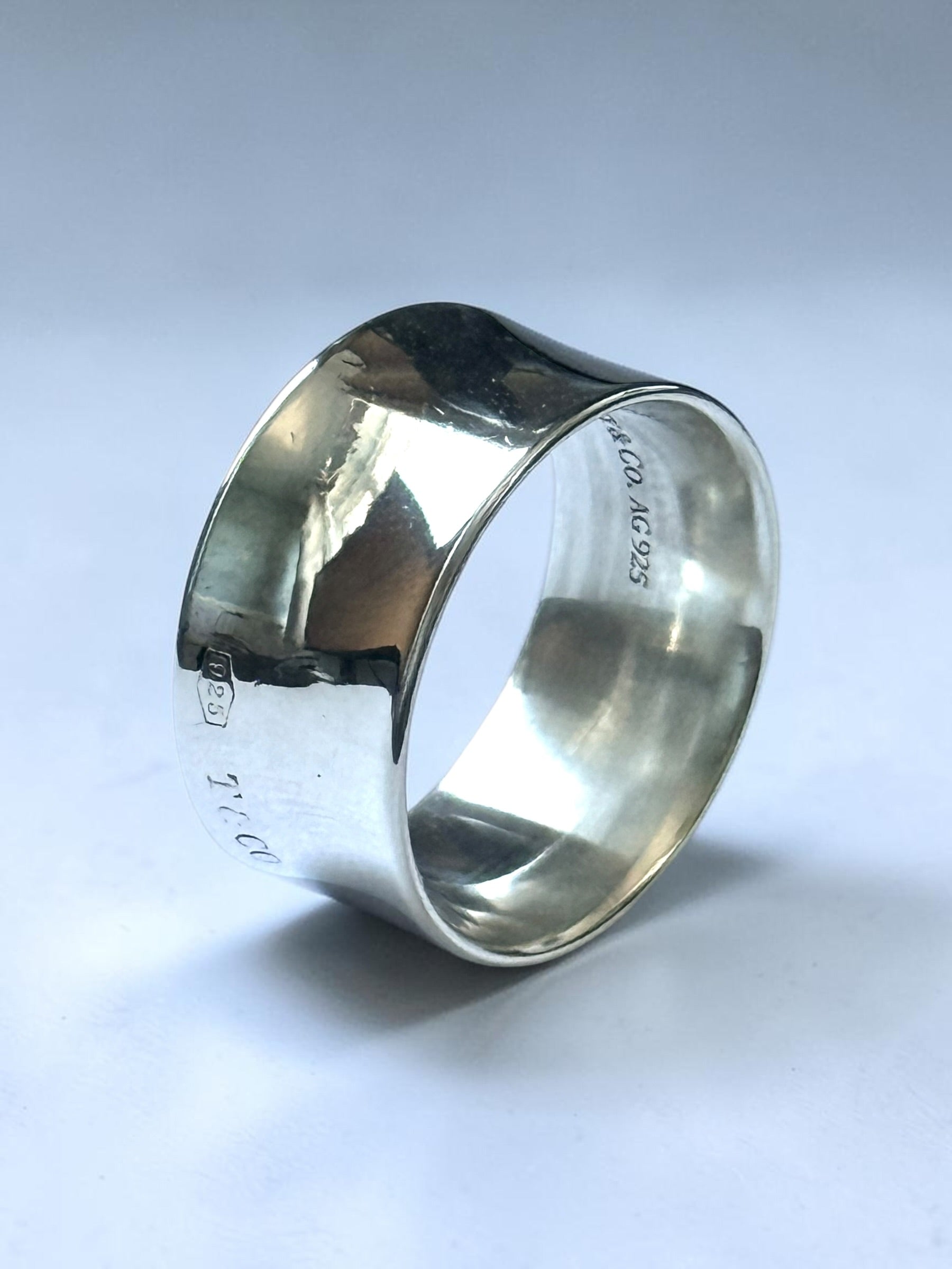 Tiffany & Co 1837 Vintage Wide Band Ring Hallmarked Size W