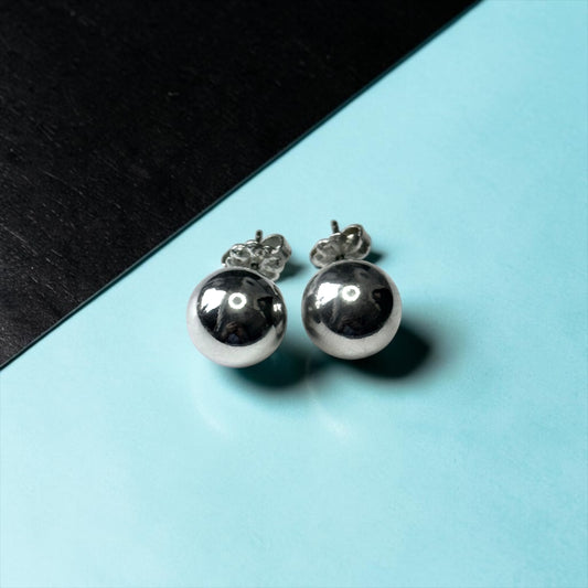 Tiffany and Co Sterling 10mm Hardwear Ball Earrings