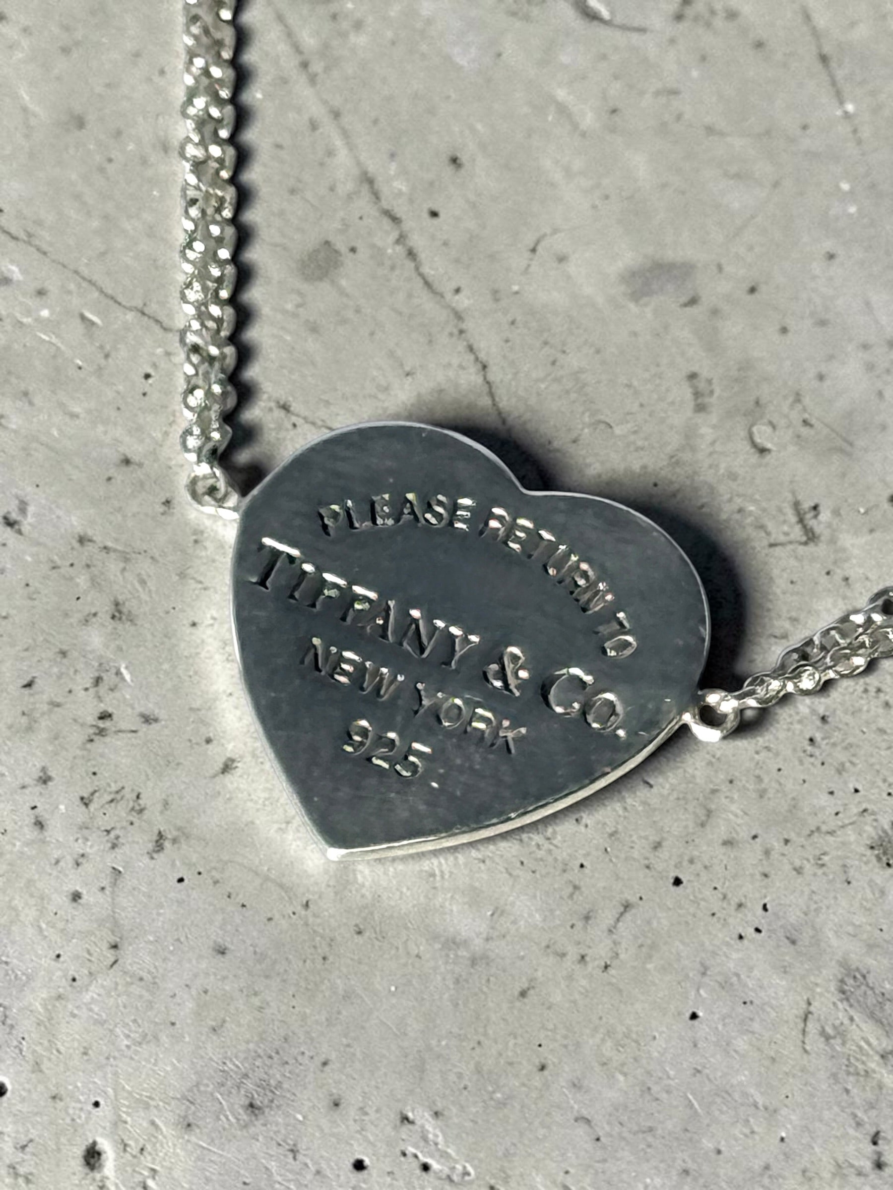 Tiffany & Co Return To Tiffany Heart Double Chain 7" Bracelet 925