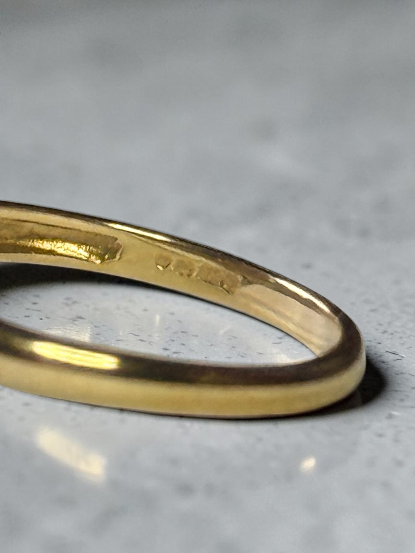 Ruby & Diamond 9k Gold Cocktail Ring Size P 1/2