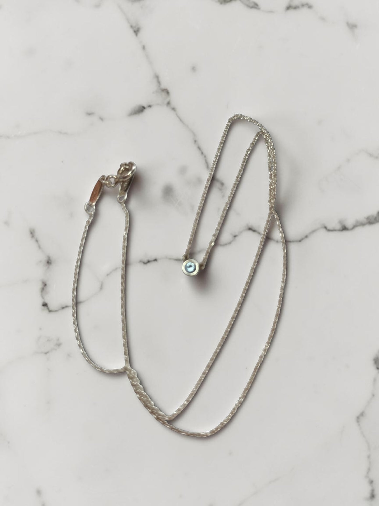 Tiffany & Co Colour By The Yard Aquamarine Necklace RRP £670