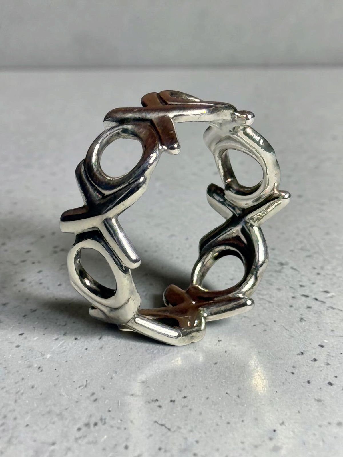 Tiffany & Co Paloma Picasso Hugs N Kisses 925 Silver Ring