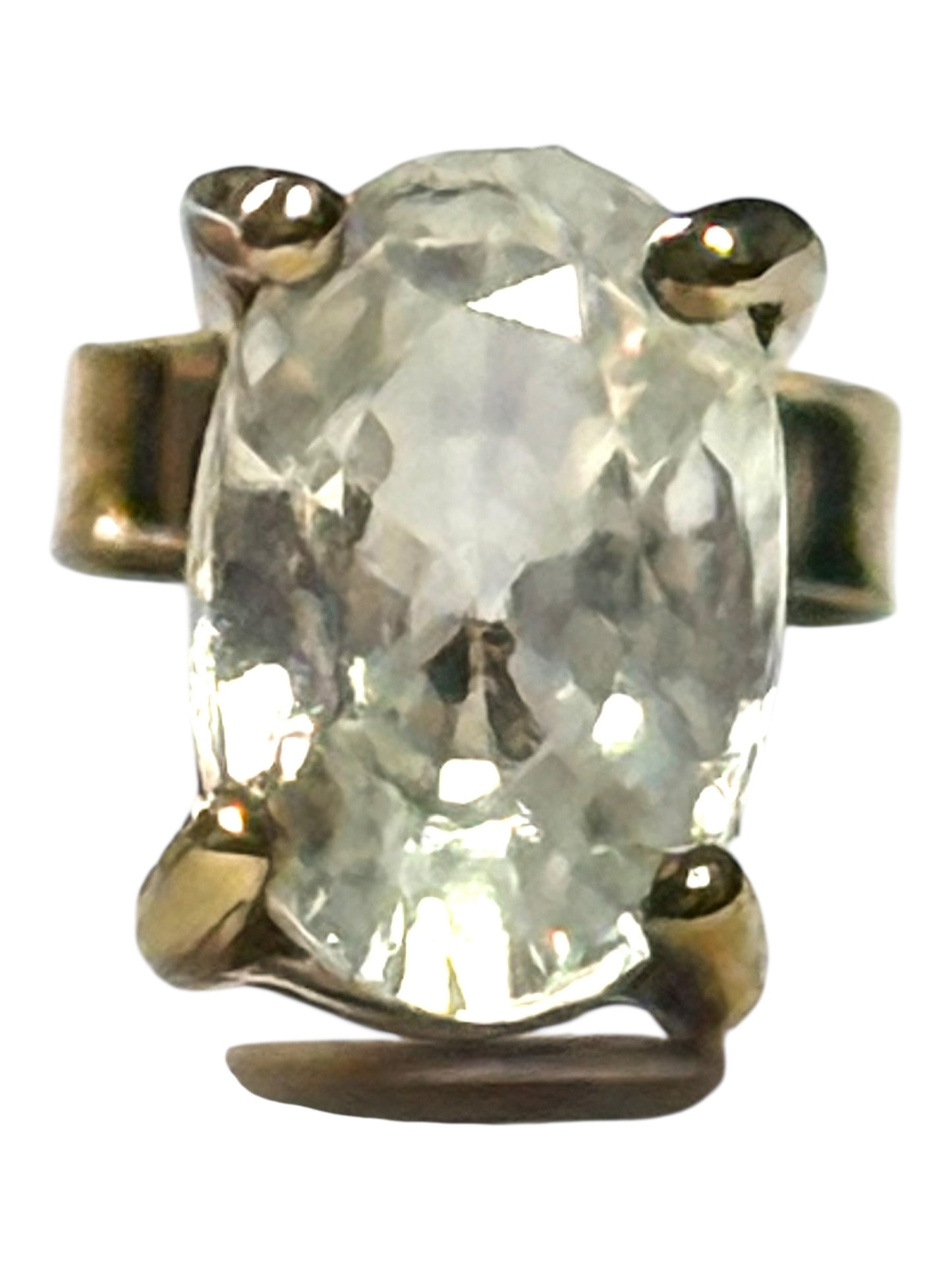 9k Gold Zircon 1.24ct Oval Stud Earrings