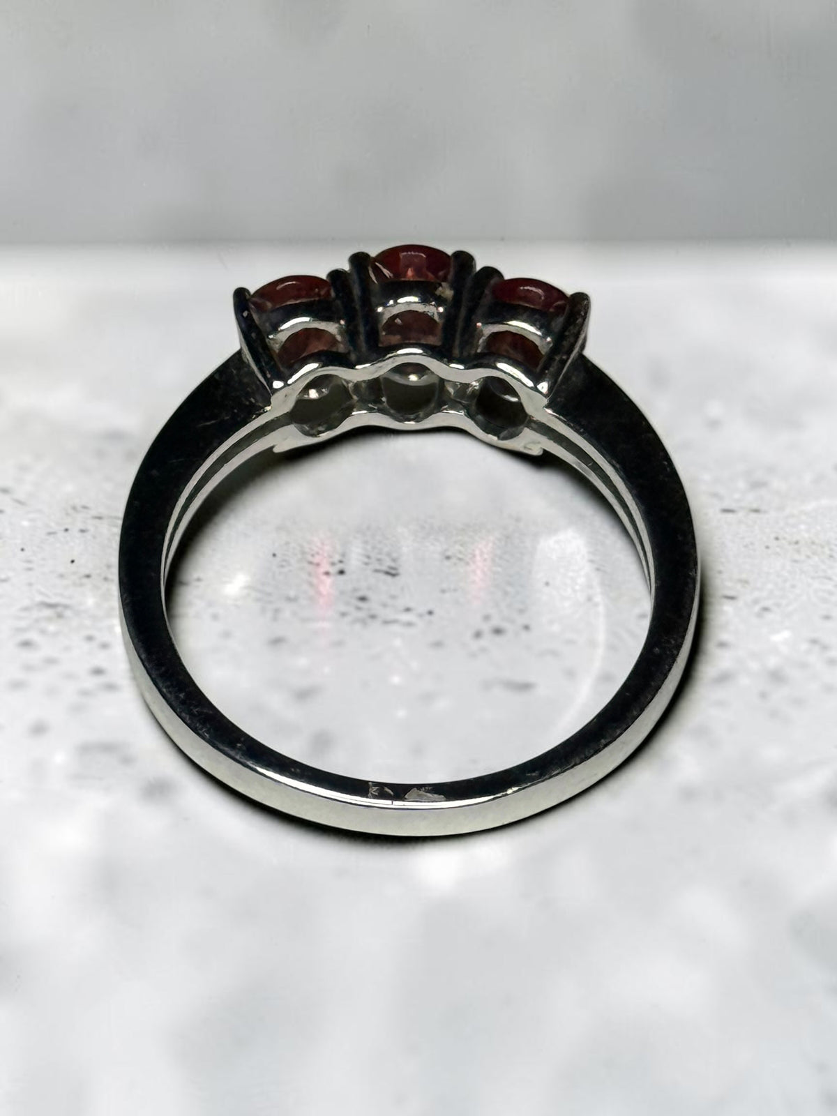 Mongolian 1.17ct Andesine Trilogy 925 Ring Size N 1/2