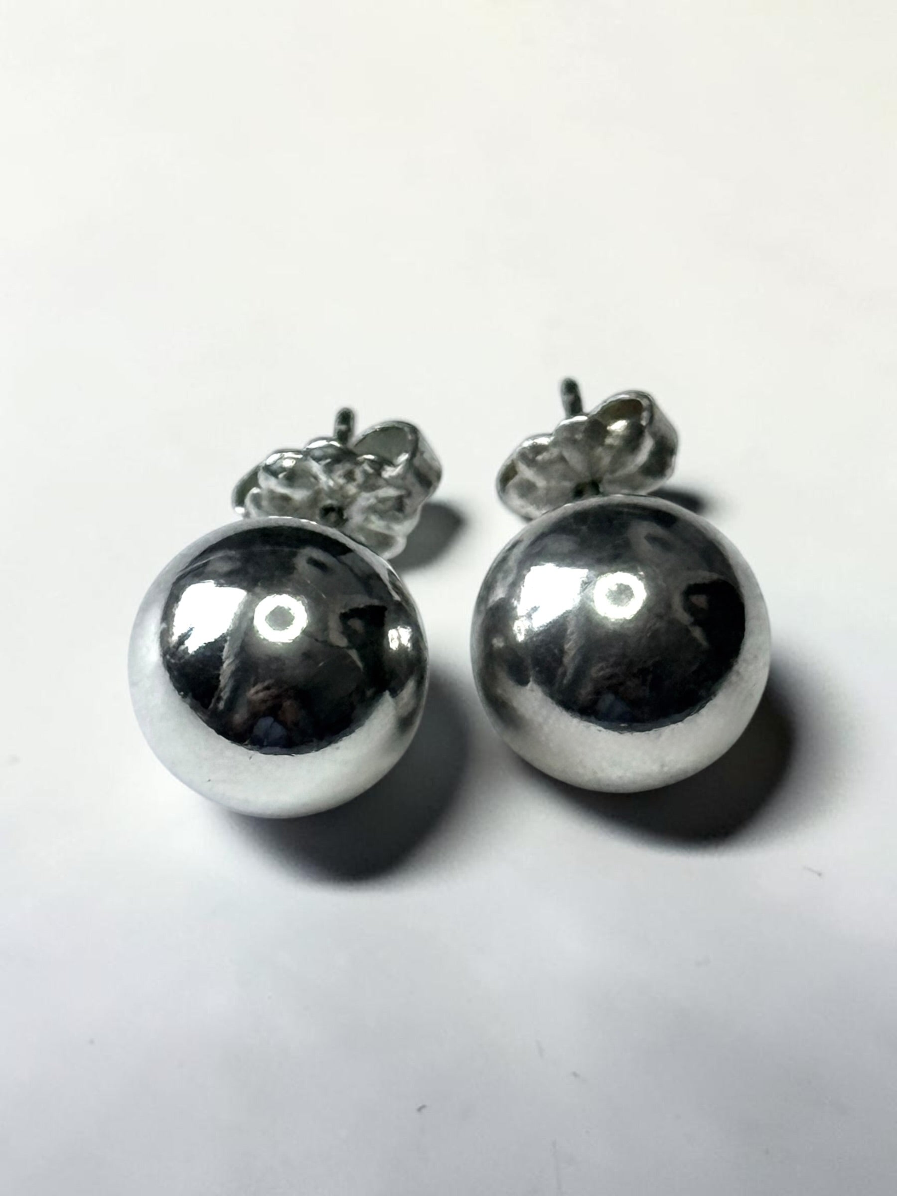 Tiffany and Co Sterling 10mm Hardwear Ball Earrings