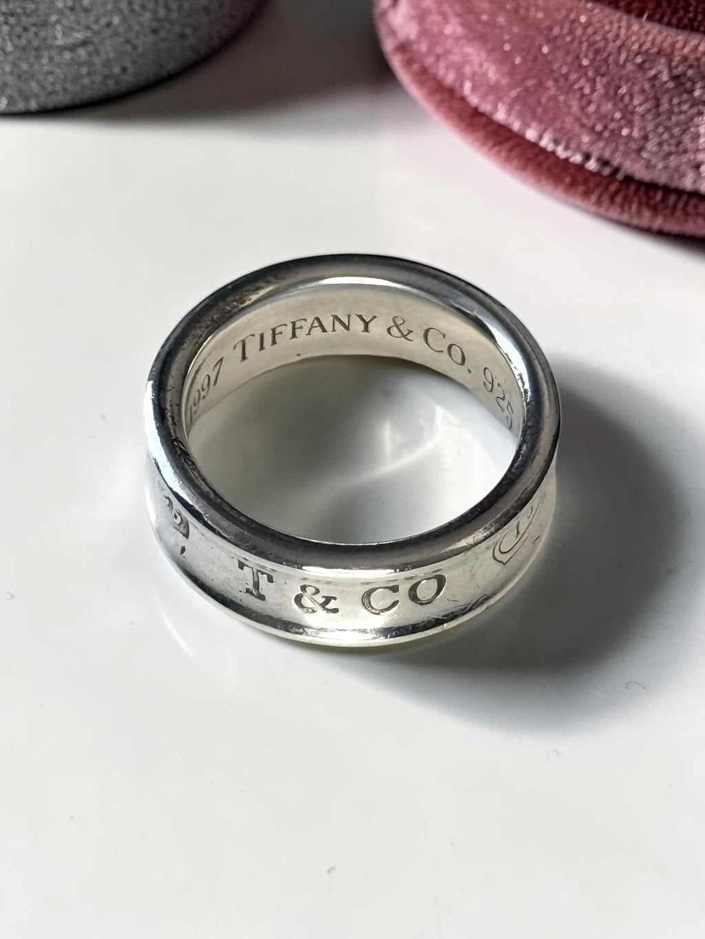 Tiffany & Co Concave Band 1837 Silver 925 Ring Size M