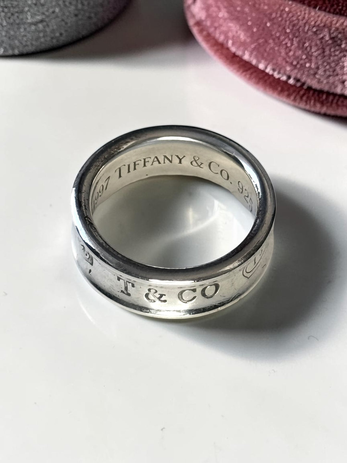 Tiffany & Co Concave Band 1837 Silver 925 Ring Size M
