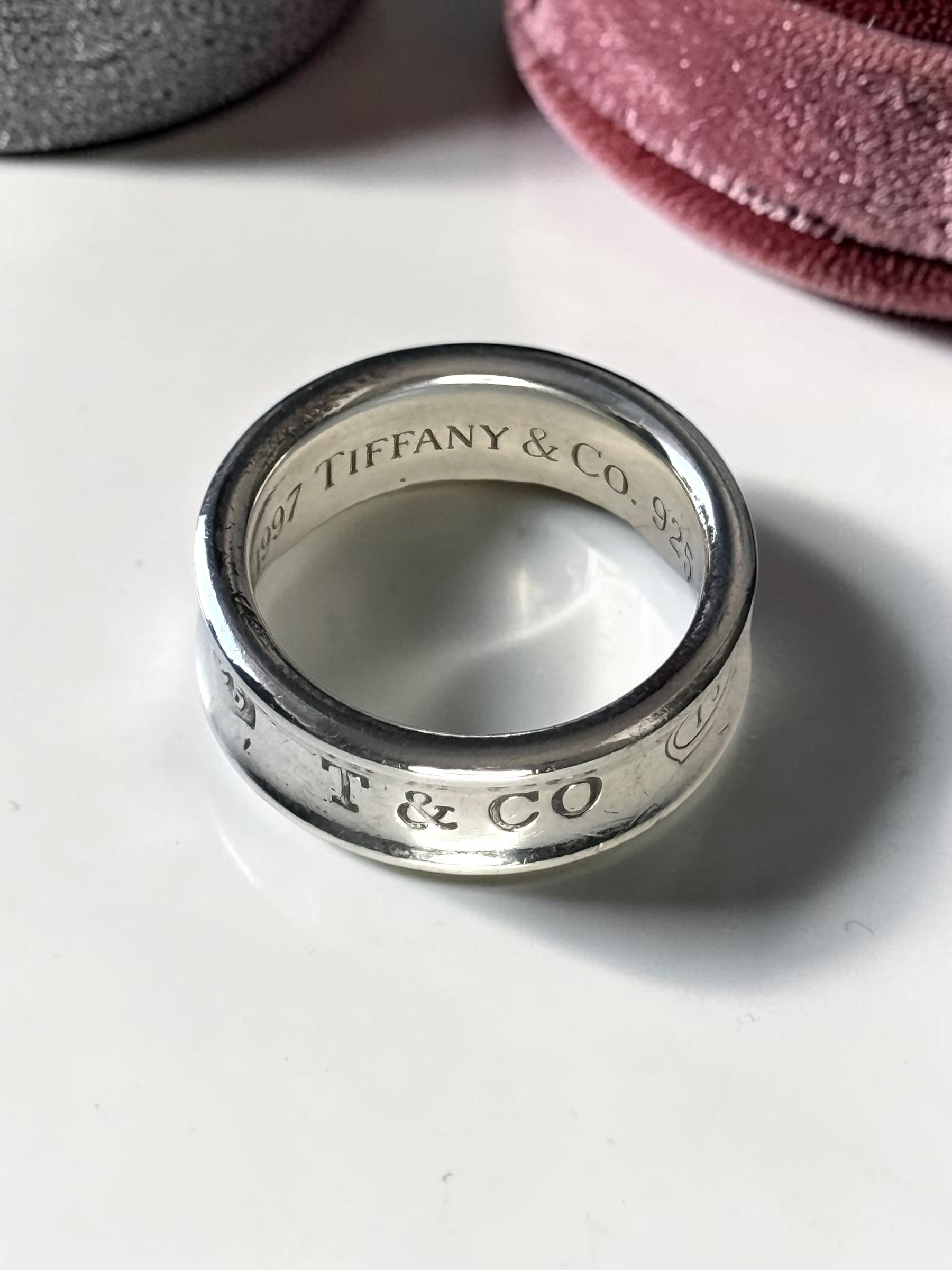 Tiffany & Co Concave Band 1837 Silver 925 Ring Size M