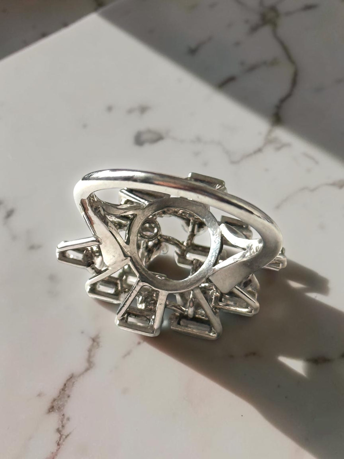 Vintage 18k White Gold Multi Diamond 2.2ct Ring