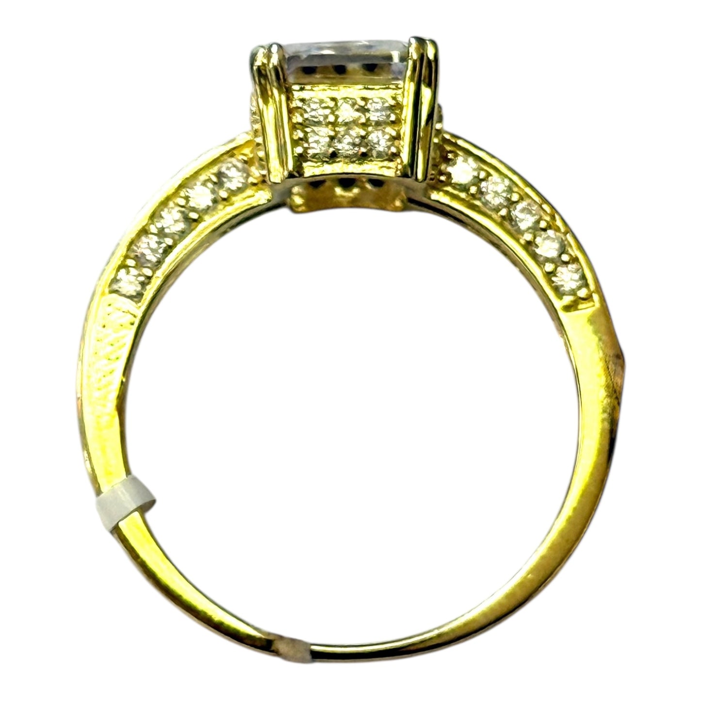New Rock Crystal GP Silver Ring Size T