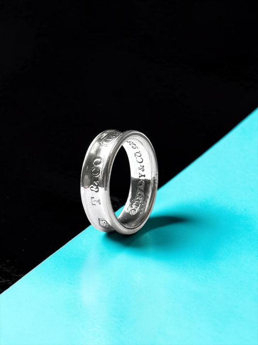 Tiffany & Co Concave Band 1837 Silver 925 Ring Size P