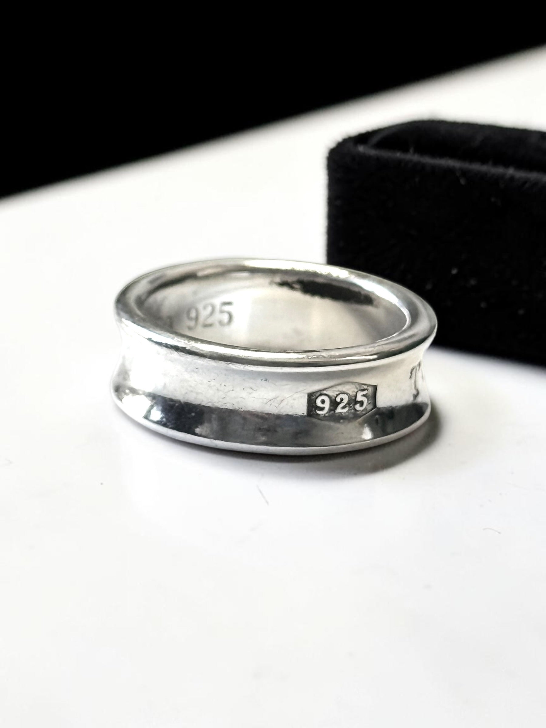 Tiffany & Co Concave Band 1837 Silver 925 Ring Size M