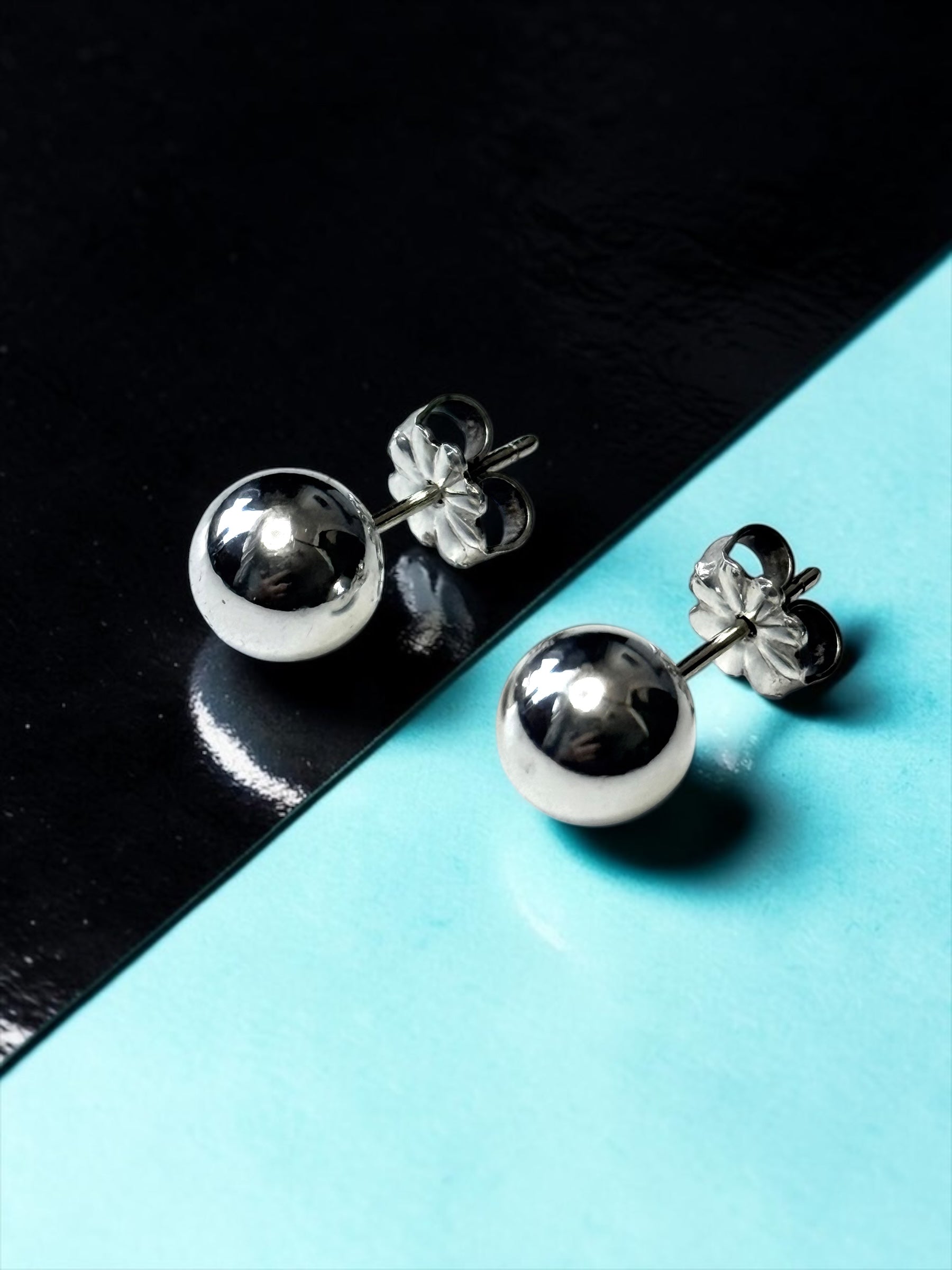 Tiffany and Co Sterling Hardwear 8mm Ball Earrings