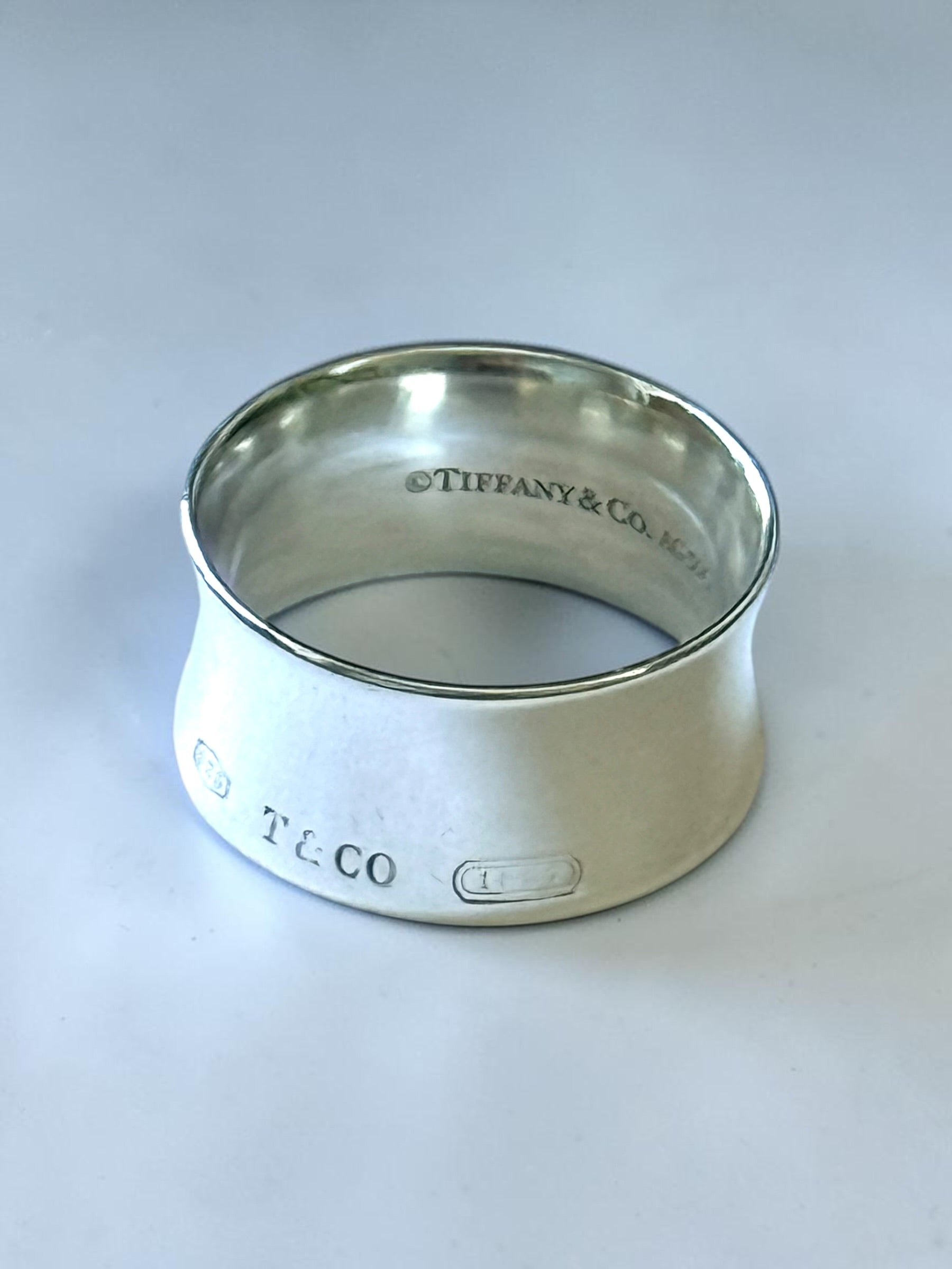 Tiffany & Co 1837 Vintage Wide Band Ring Hallmarked Size W