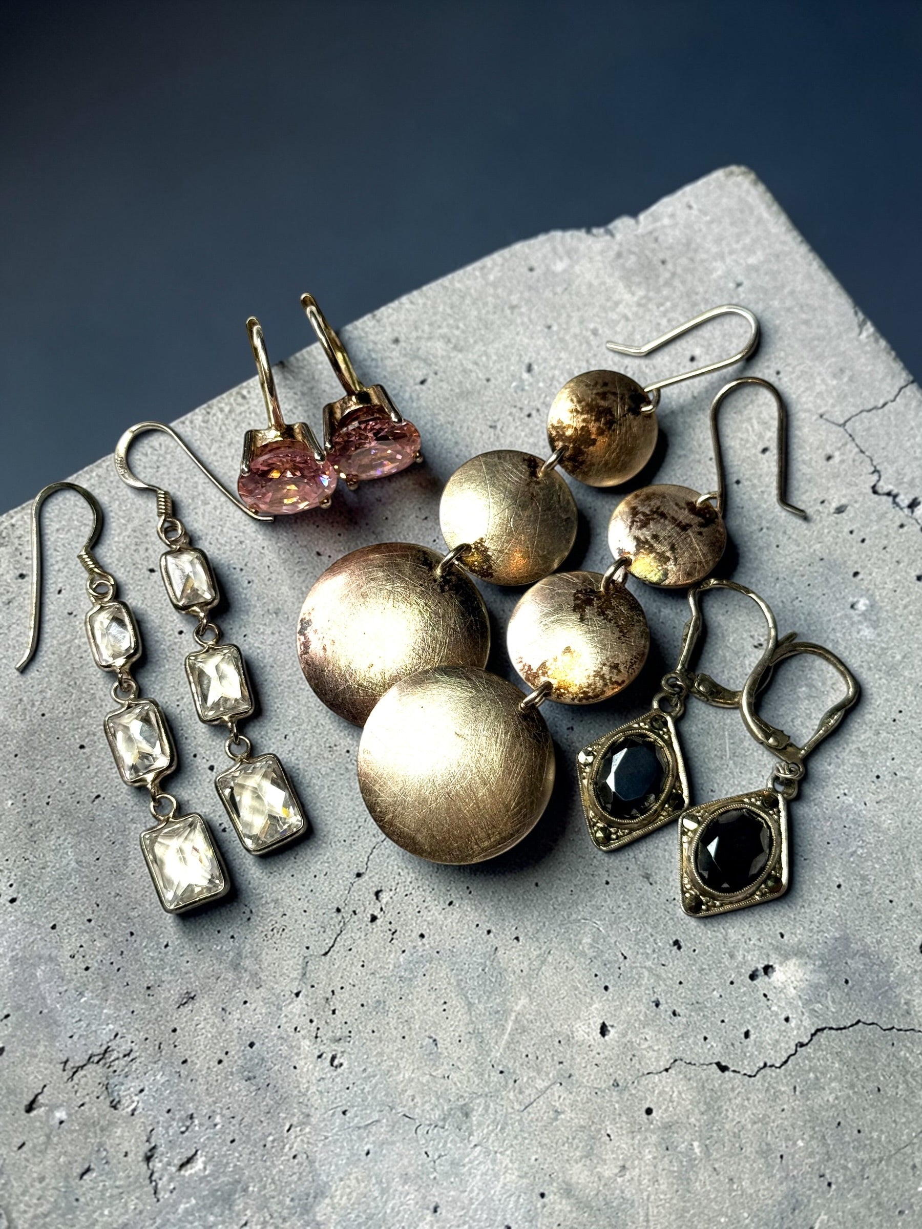 Collection Of Silver Earrings Crystal, Cubic Zirconia & Spinel