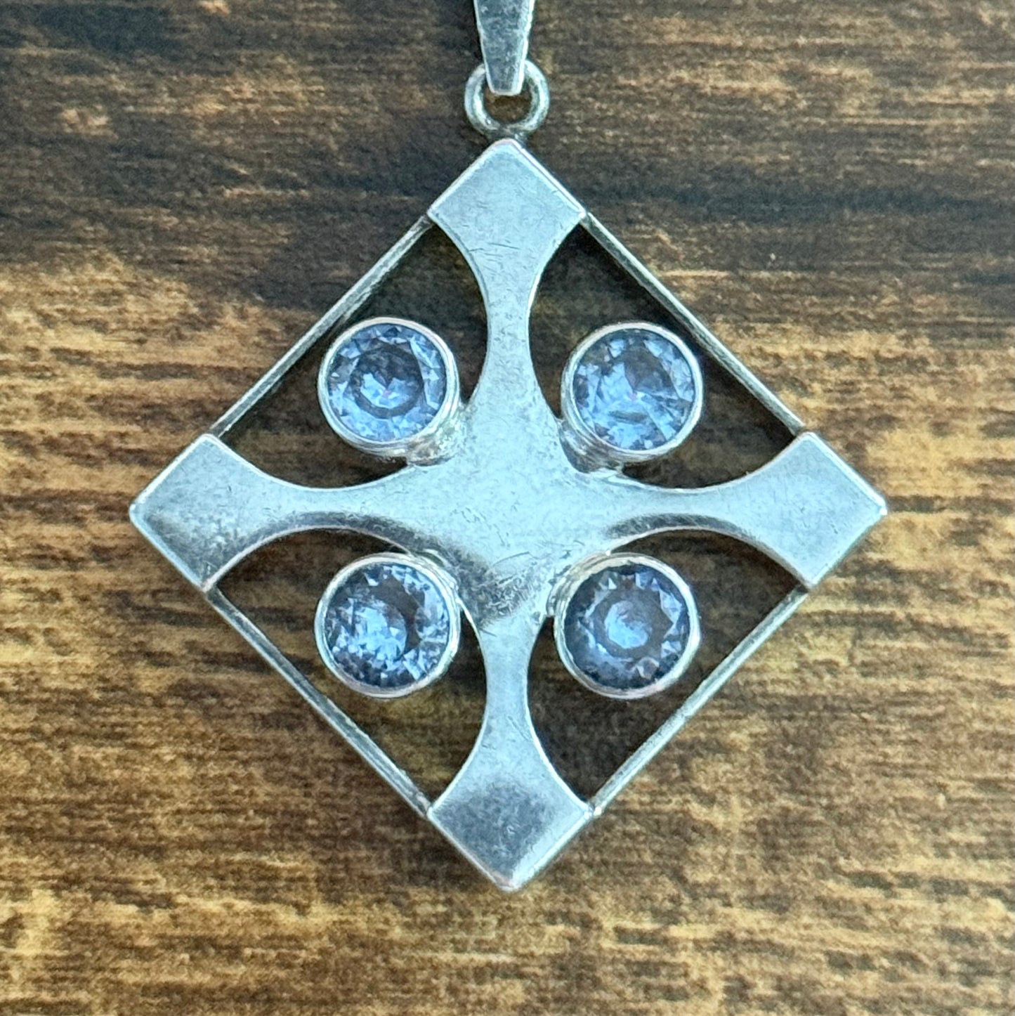 Vintage 1976 Finnish by Angelic Jewellery Topaz/Silver Pendant Collectors Piece