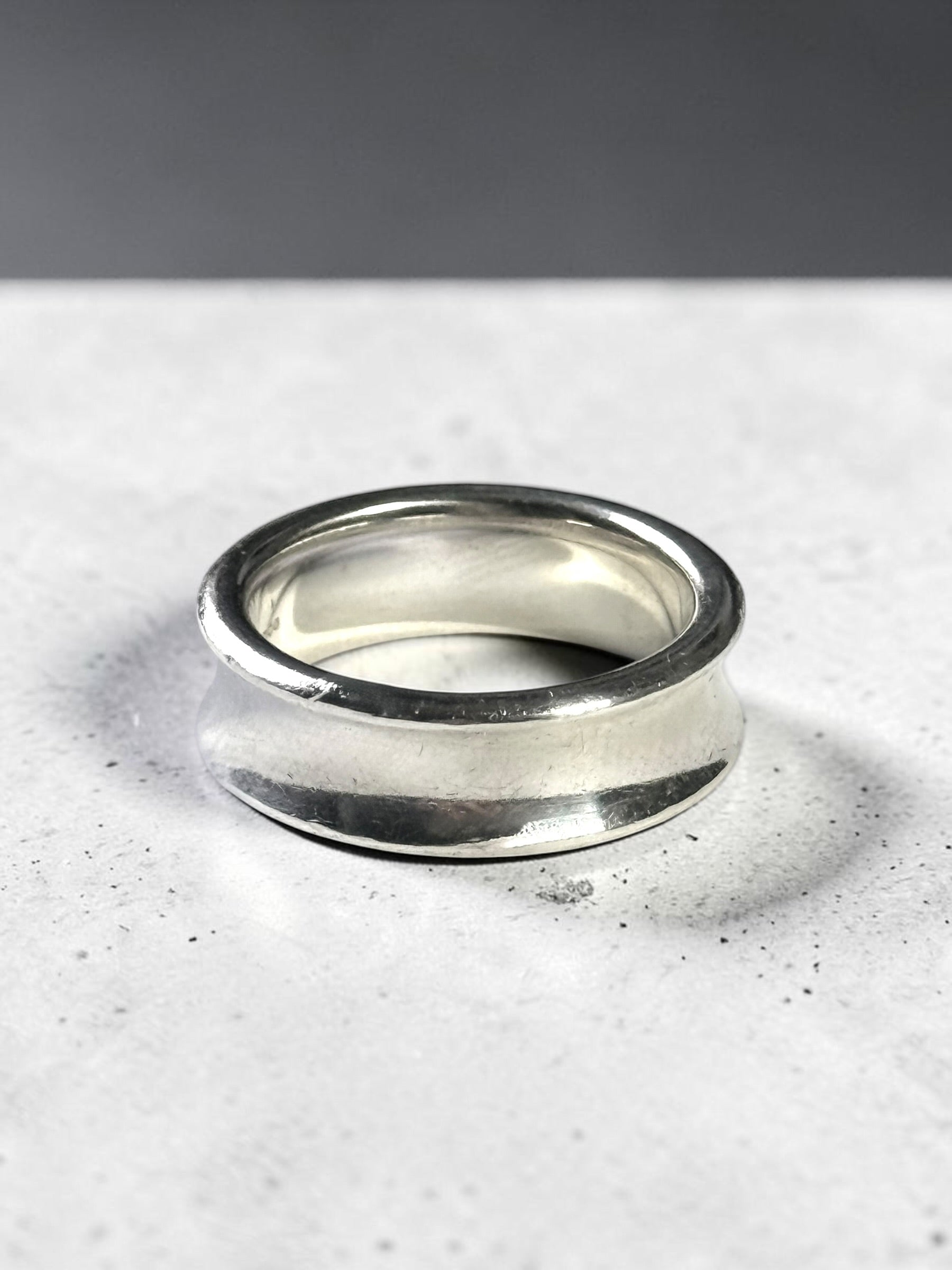 Tiffany & Co Concave Band 1837 Silver 925 Ring Size O 1/2