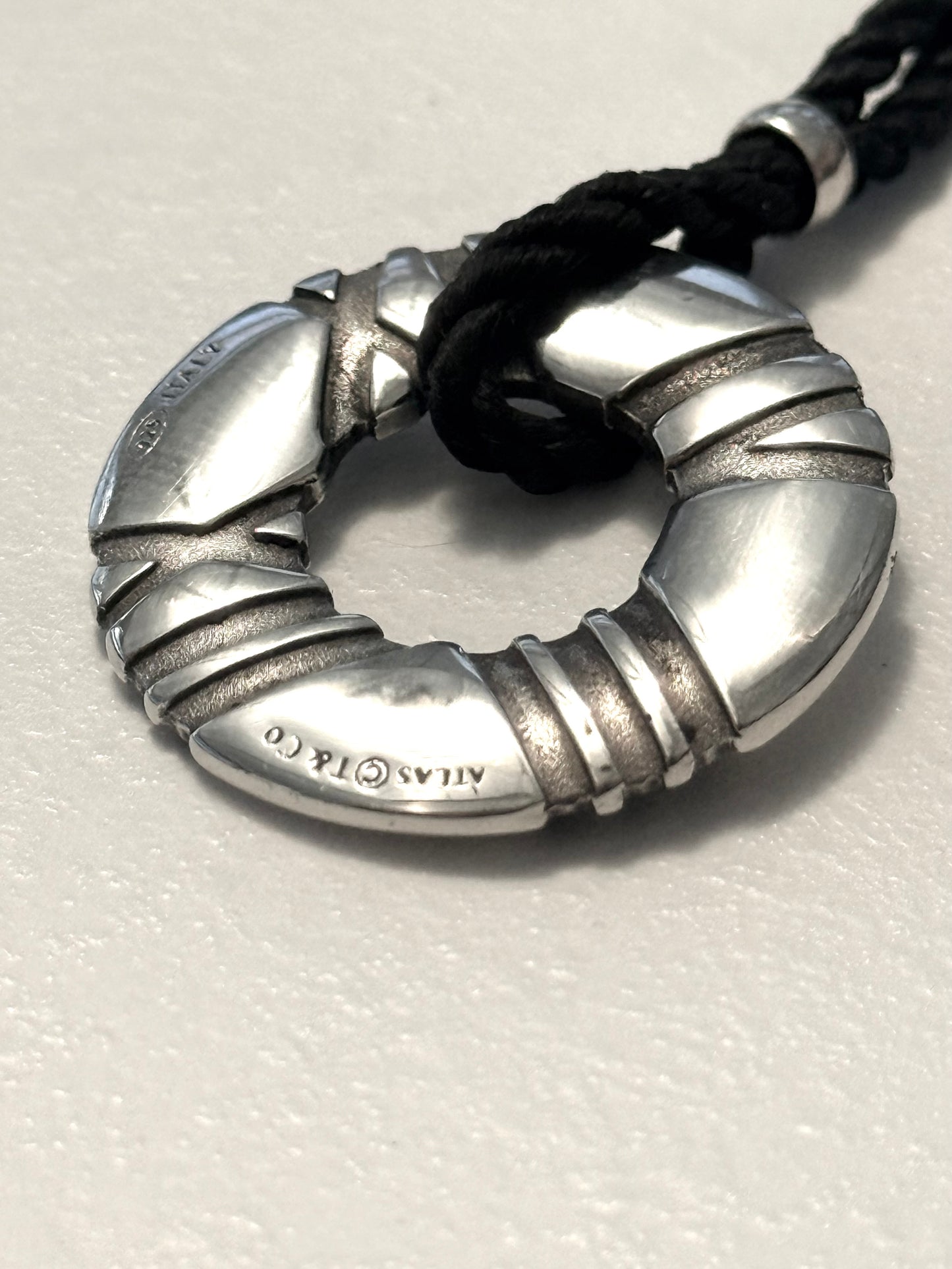 Tiffany & Co Atlas Pendant & Original 24” Silk Cord