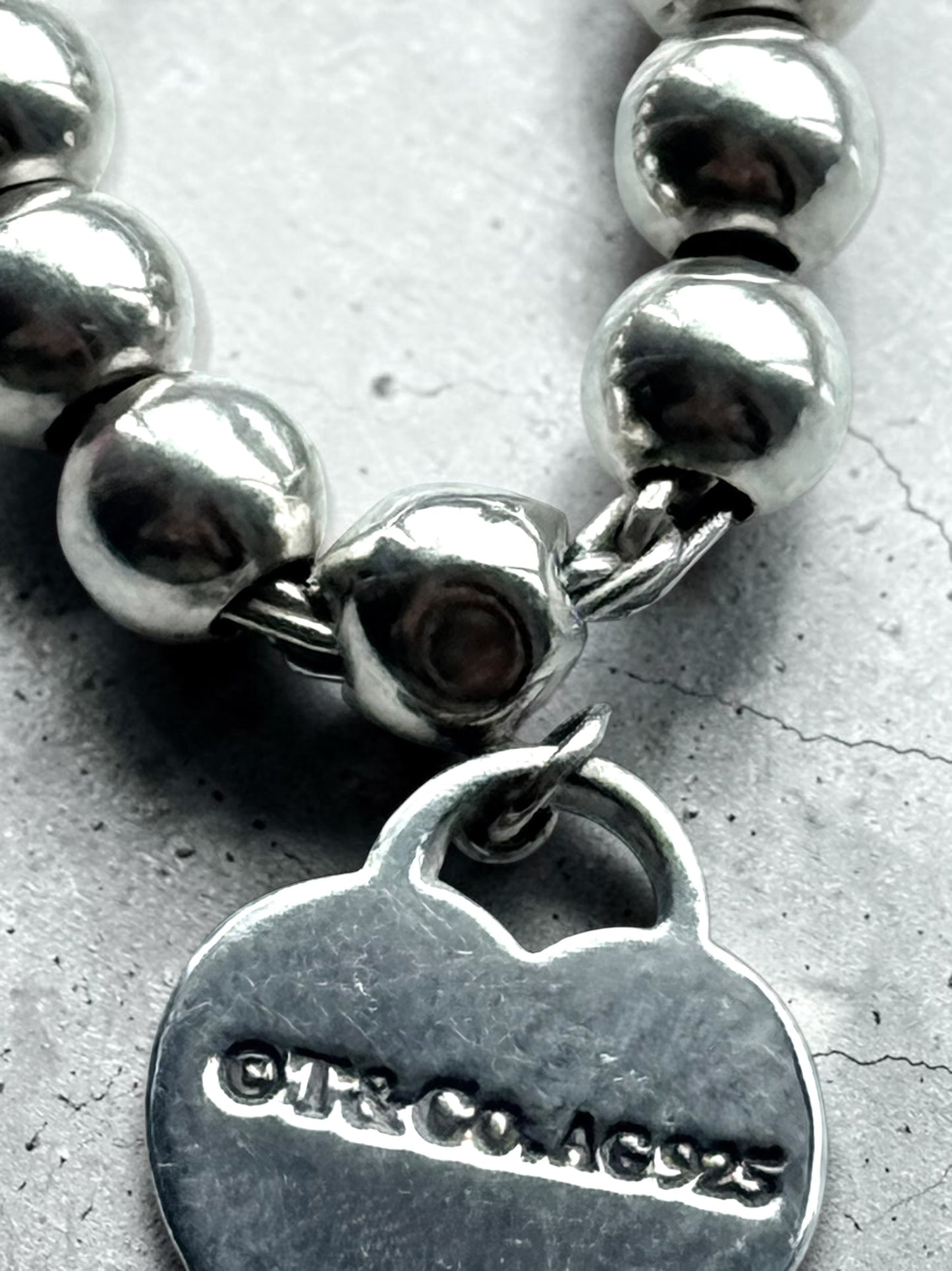 Tiffany & Co Heart Bead Bracelet Return To Tiffany Small 6.5"