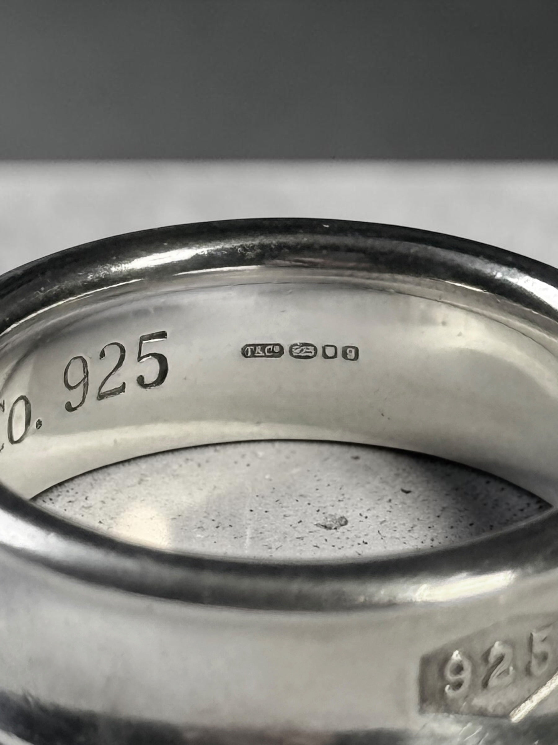 Tiffany & Co Concave Band 1837 Silver 925 Ring Size O 1/2