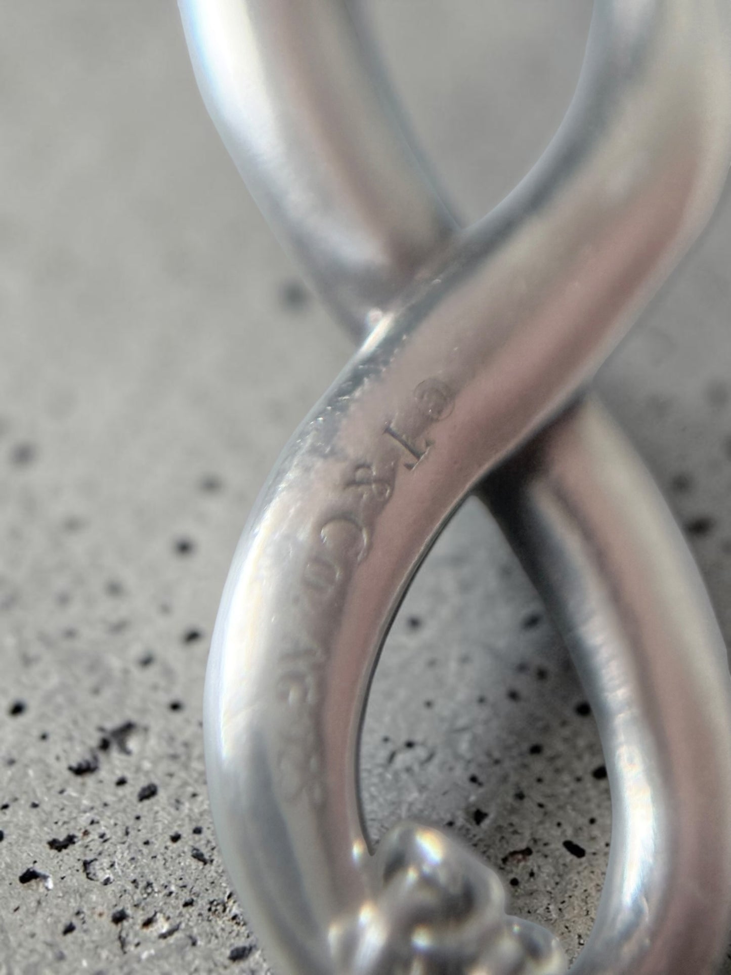 Tiffany & Co Retired Infinity Blue Enamel Double Chain Bracelet 6 1/2 Inch