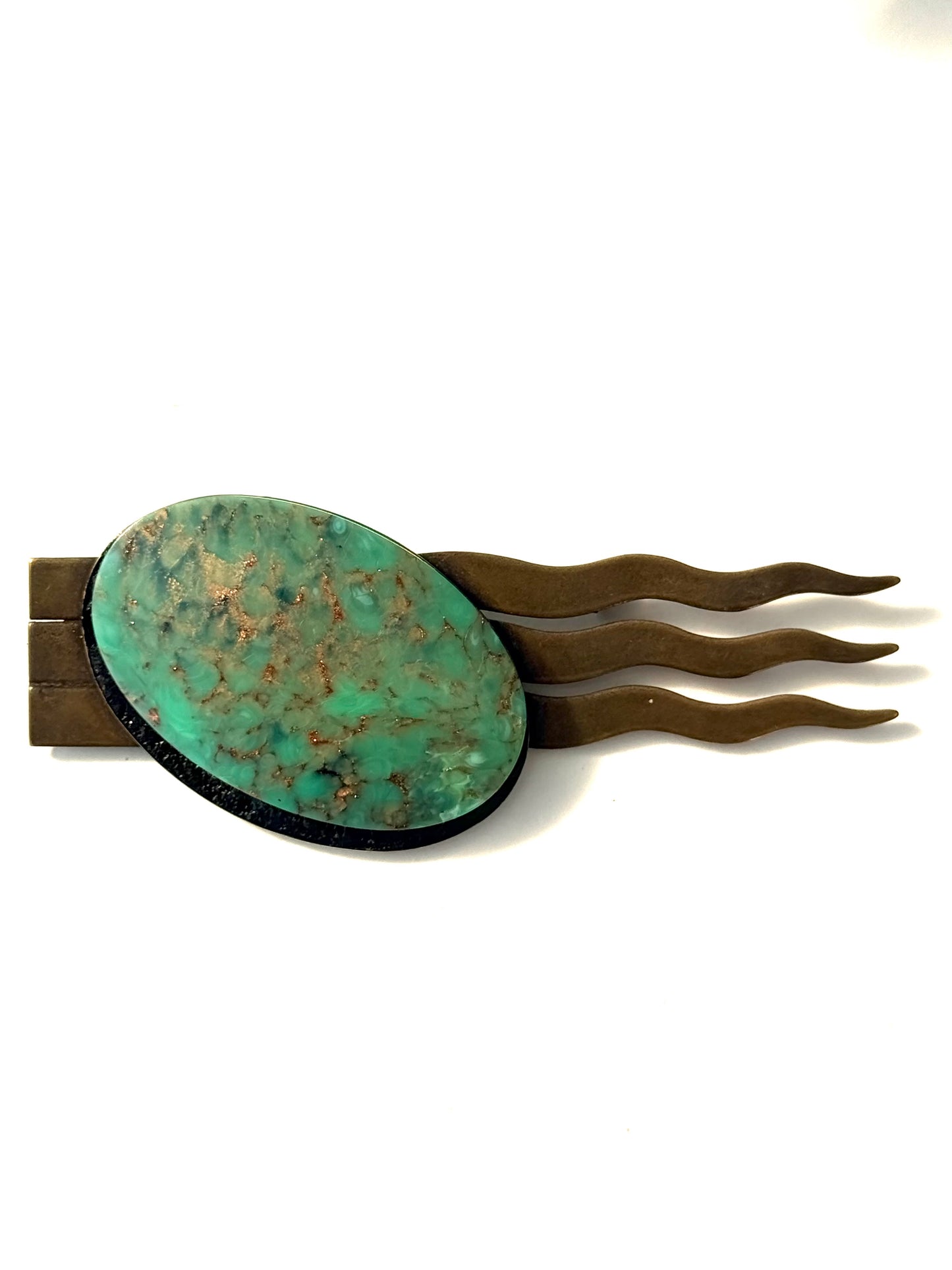 Jean - Louis Blin Paris Agate Unique Wave Brooch - Original Bag