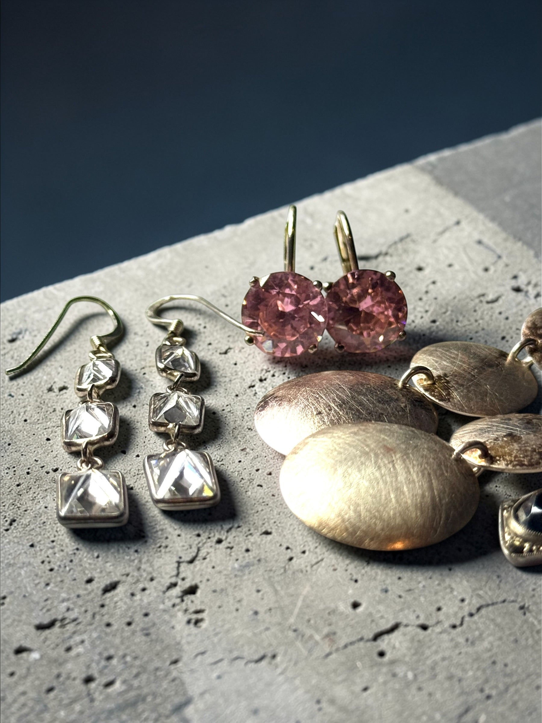 Collection Of Silver Earrings Crystal, Cubic Zirconia & Spinel