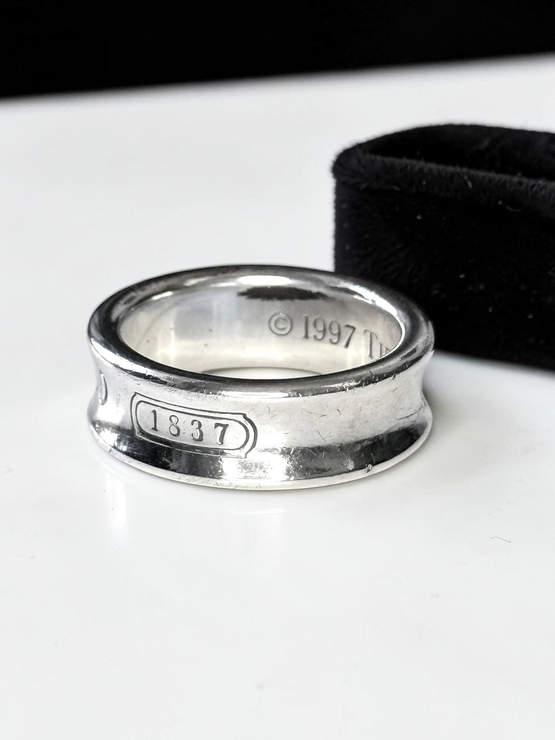 Tiffany & Co Concave Band 1837 Silver 925 Ring Size M