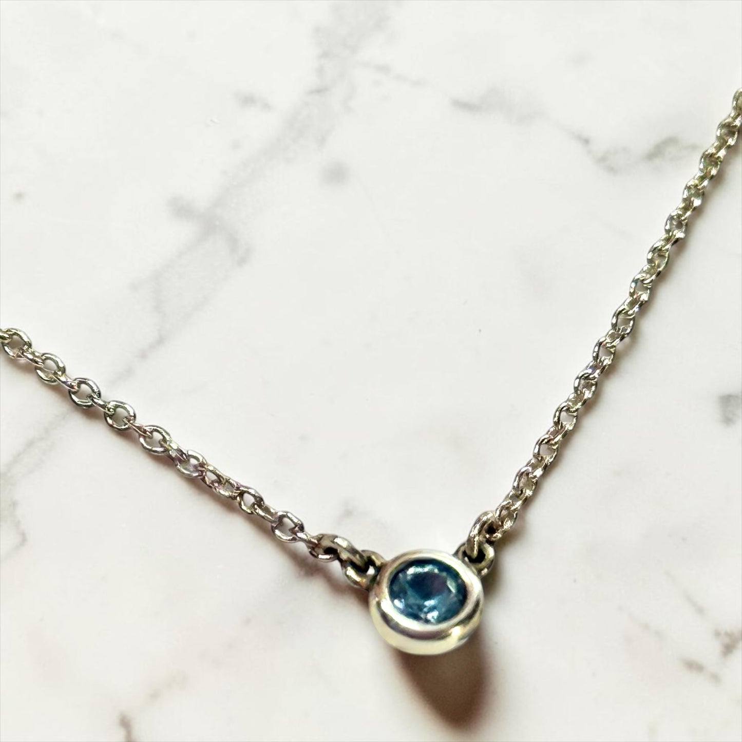 Tiffany & Co Colour By The Yard Aquamarine Necklace RRP £670