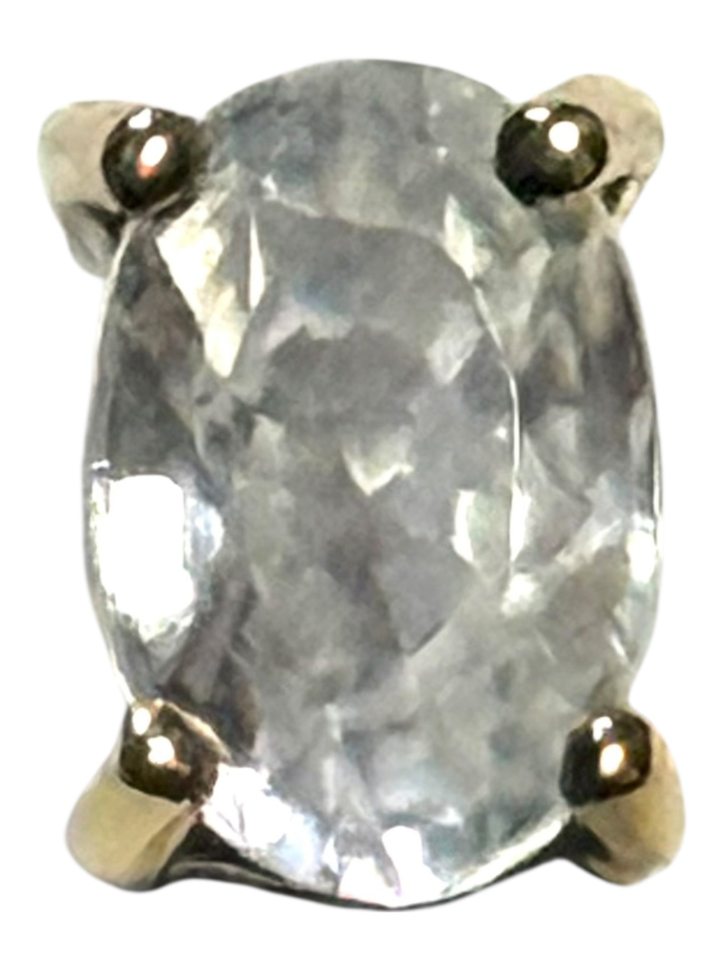 9k Gold Zircon 1.24ct Oval Stud Earrings