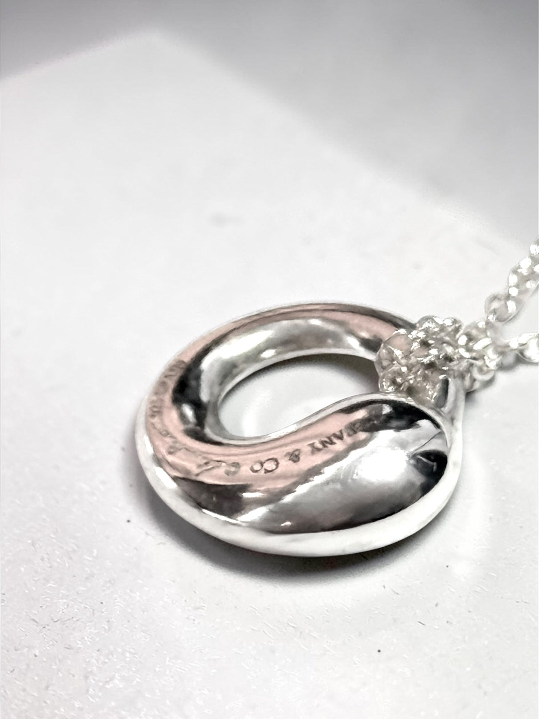 Authentic Tiffany & Co - Elsa Peretti Eternal Circle Pendant & Tiffany Chain