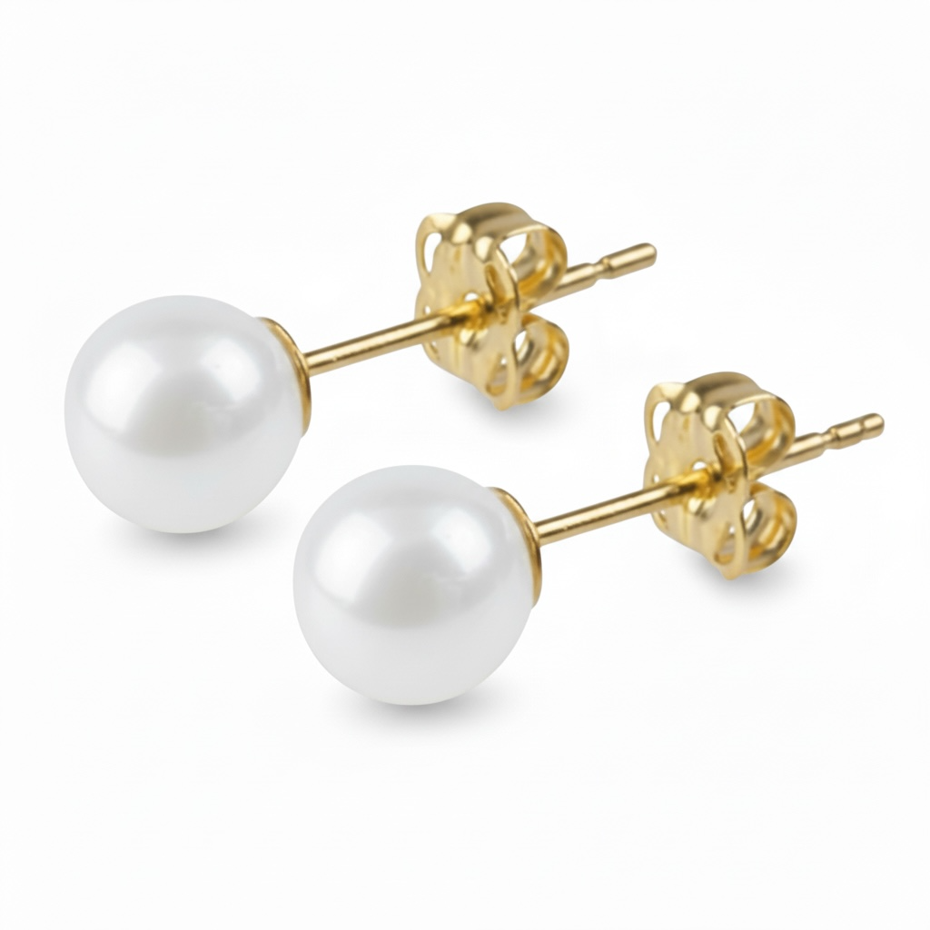 9ct Gold Cultured Pearl Earrings New June Birth Stone