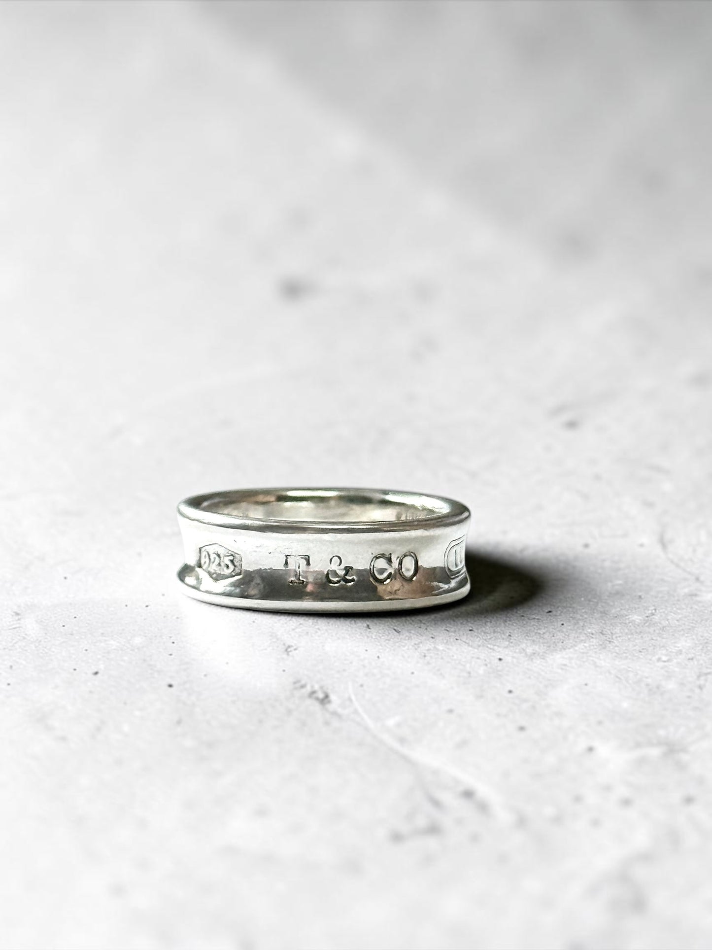 Tiffany & Co Concave Band 1837 Silver 925 Ring Size P