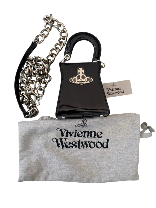 Vivienne Westwood Mini Kelly Black Leather Bag New RRP £380