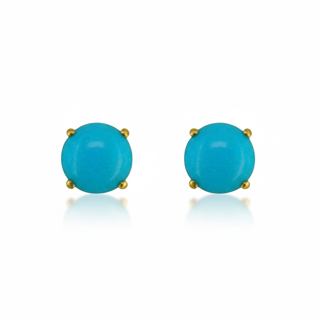 9ct Gold Turquoise Earrings New December Birth Stone