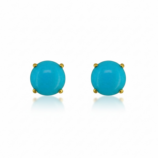 9ct Gold Turquoise Earrings New December Birth Stone