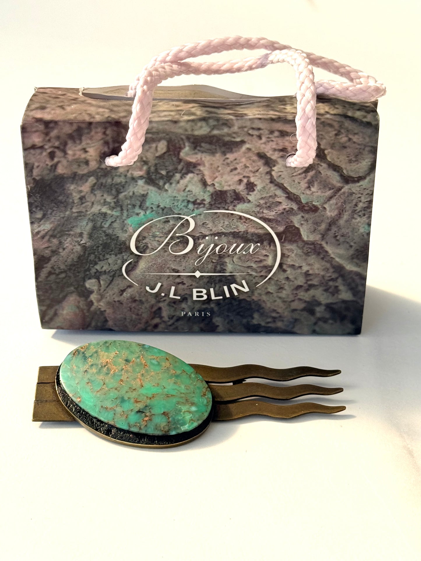 Jean - Louis Blin Paris Agate Unique Wave Brooch - Original Bag